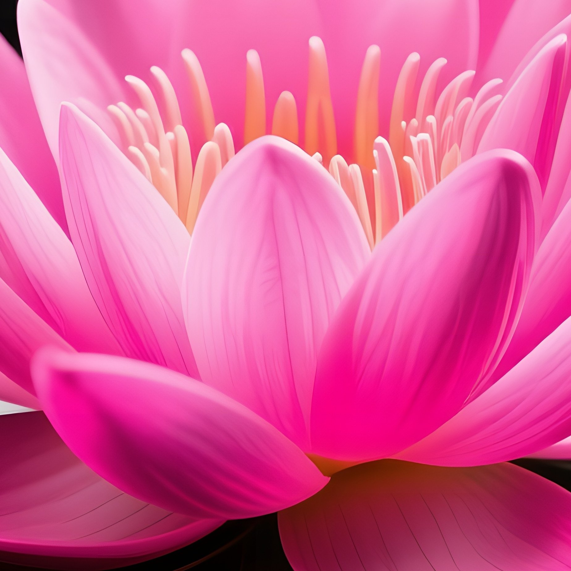 A High‑Contrast Black‑And‑White Studio Shot Of A Single Pop‑Art Lily Pad With Neon Pink Petals, - Full Resolution Quality Preview