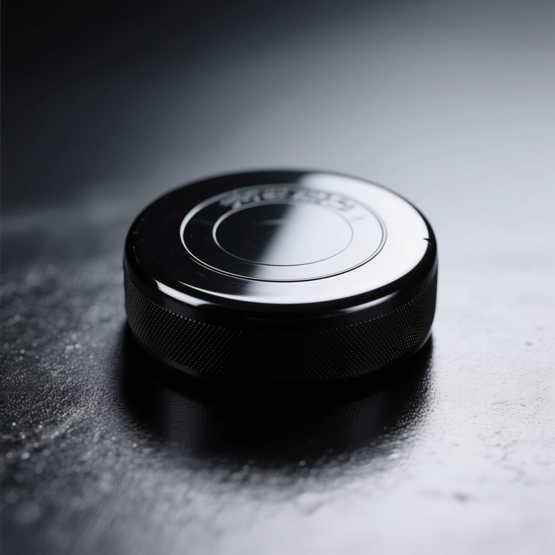 A High Gloss Black Puck Looking Like A Hockey Puck Unbranded