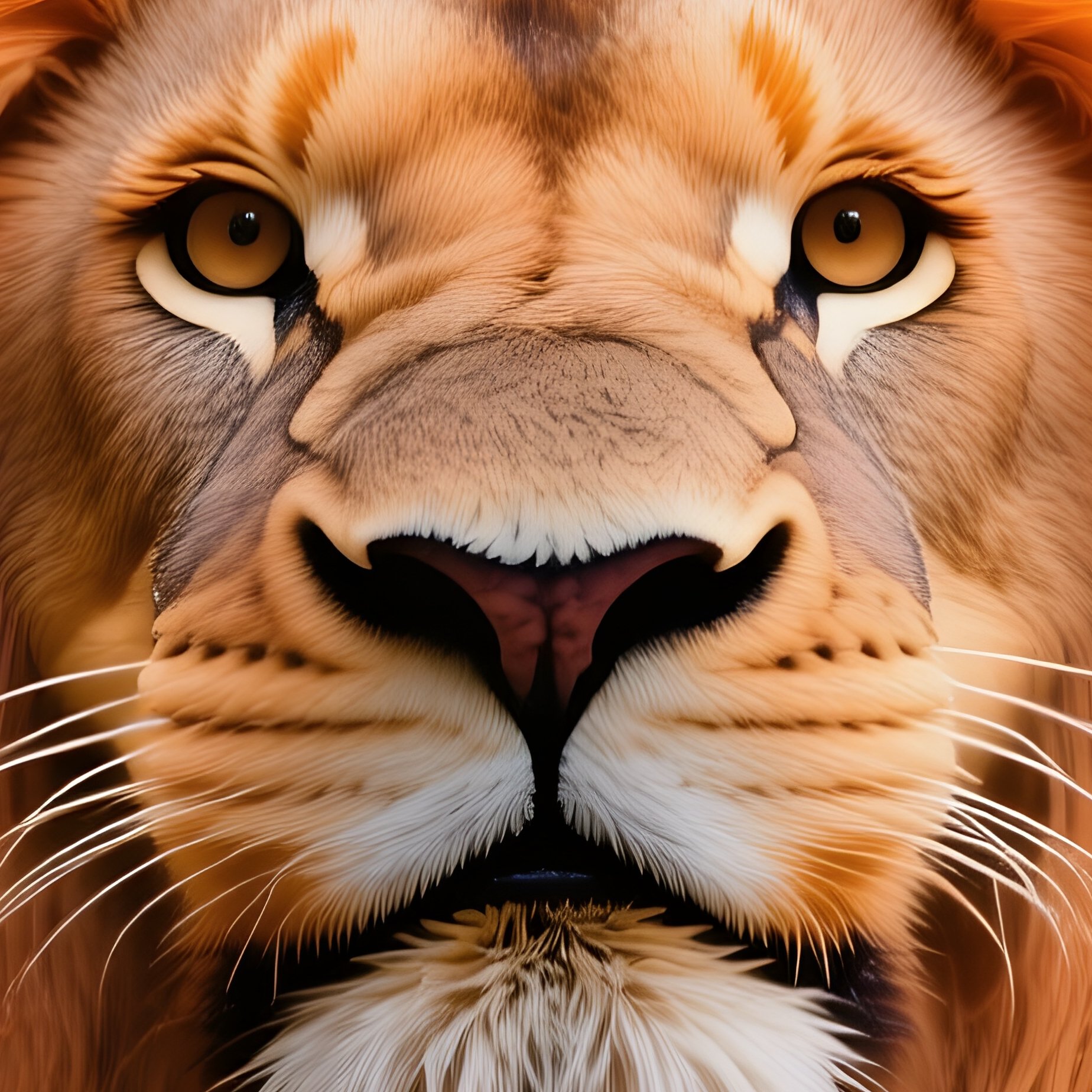 A High‑Resolution Macro Shot Of A Spiky Lion’S Mane Mushroom, Bright Orange Radiating Outward, Fine - Full Resolution Quality Preview