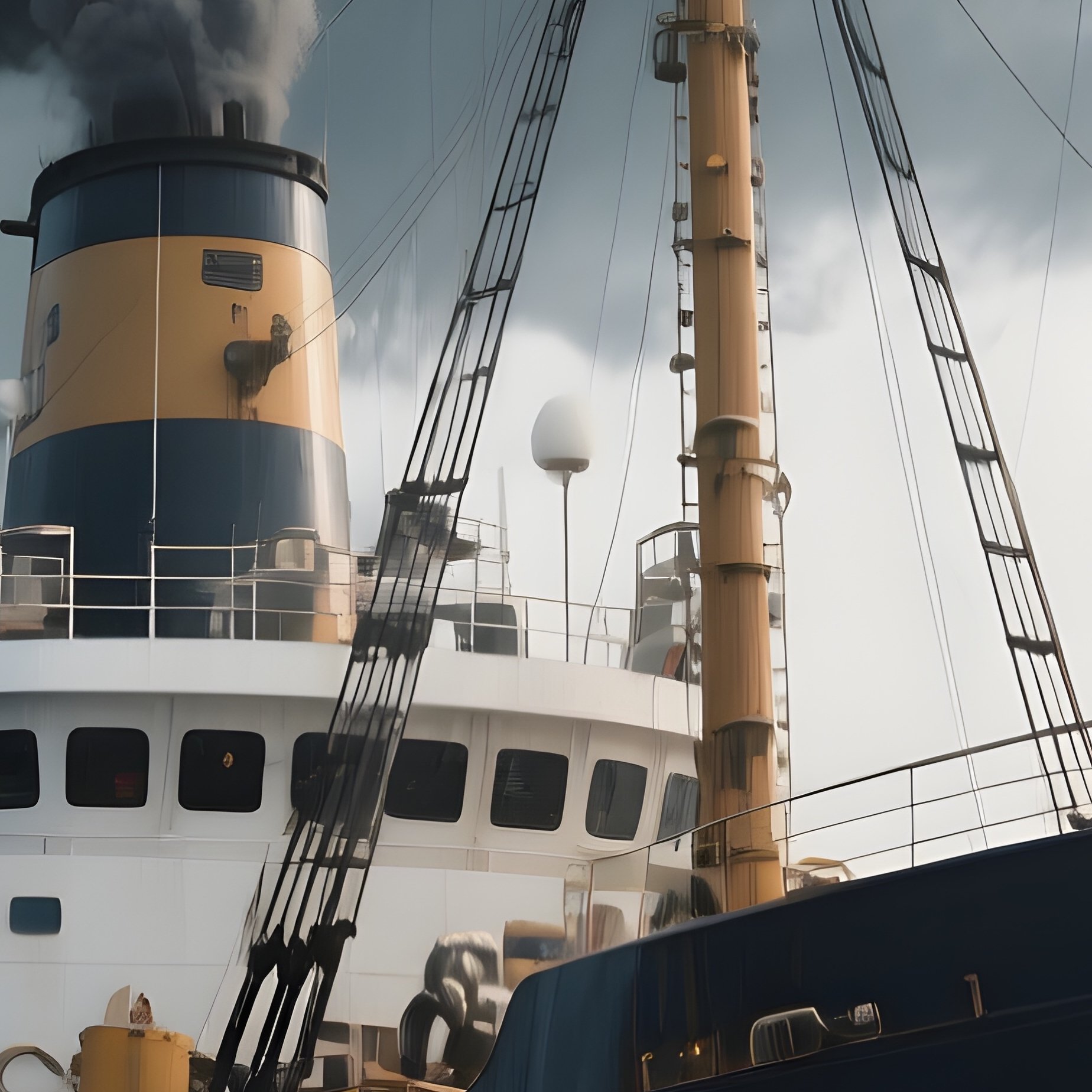 A High Seas Expedition Vessel Drifting Near Storm Fronts - Full Resolution Quality Preview