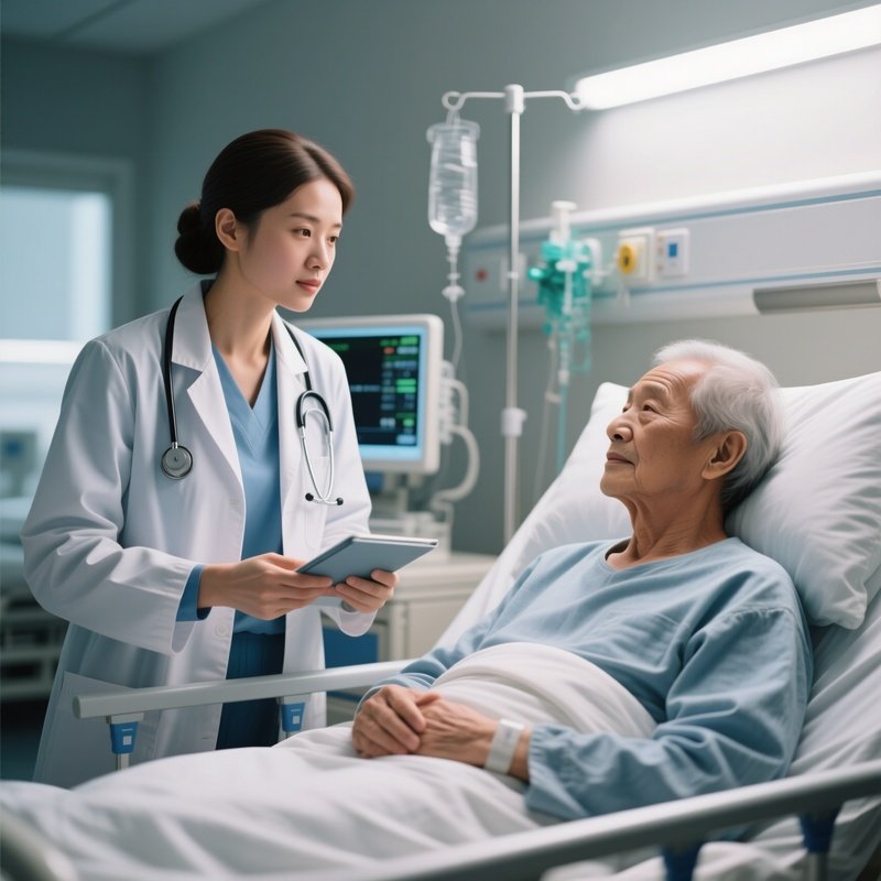 A Hospital Interpreter Assisting Communication Between Doctor And Patient