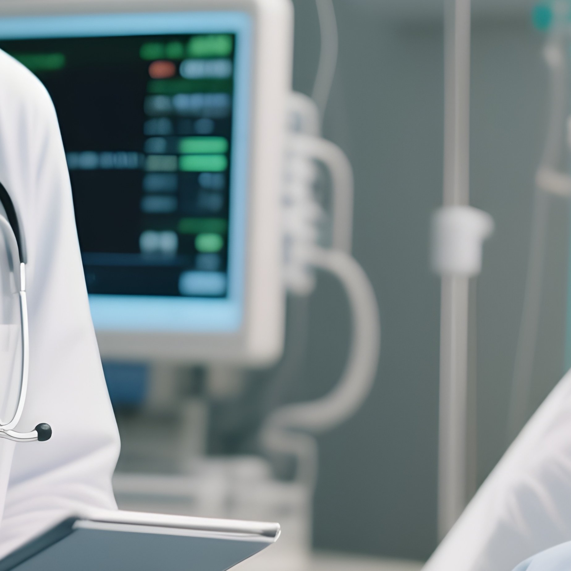A Hospital Interpreter Assisting Communication Between Doctor And Patient - Full Resolution Quality Preview