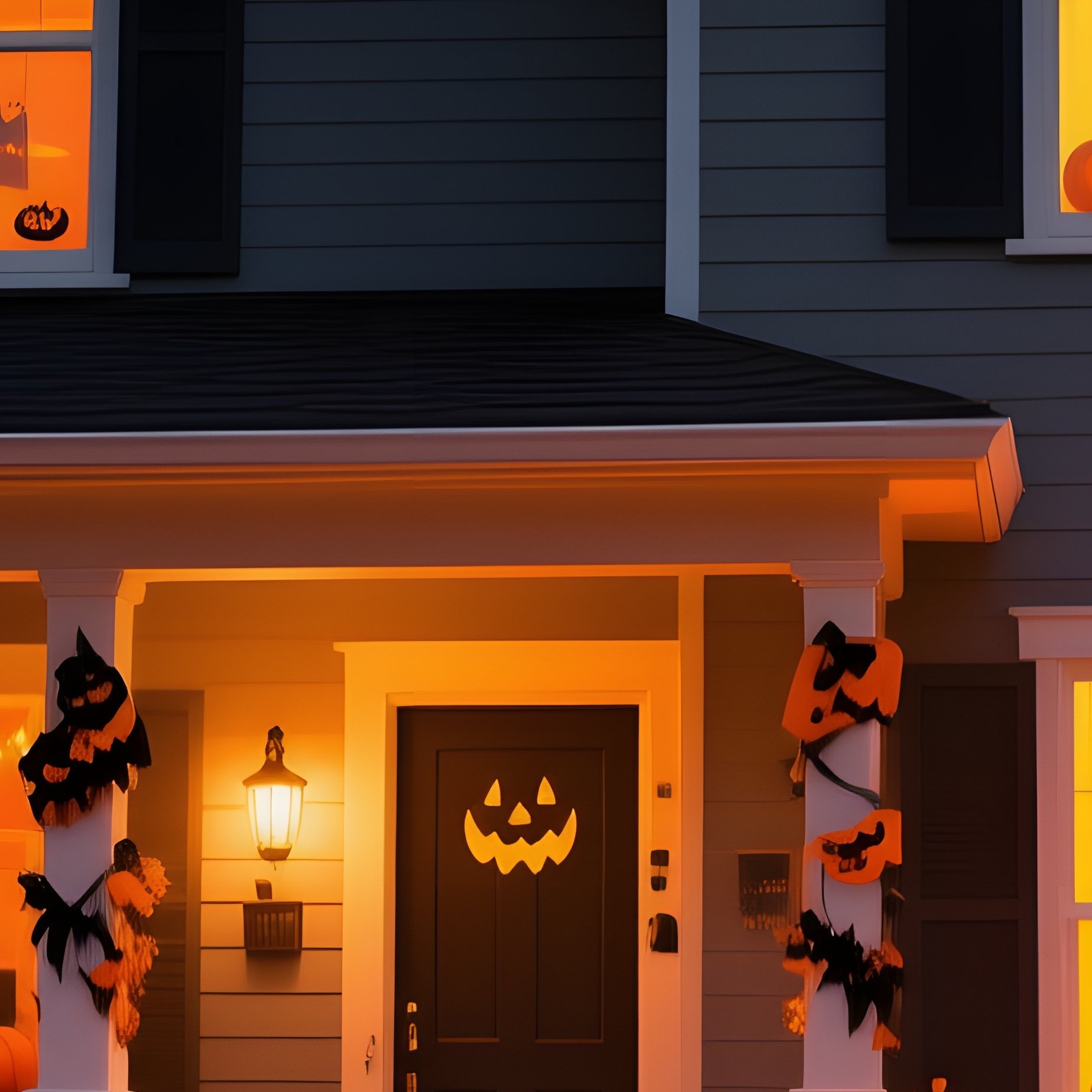 A House Decorated For Halloween Halloween House - Full Resolution Quality Preview