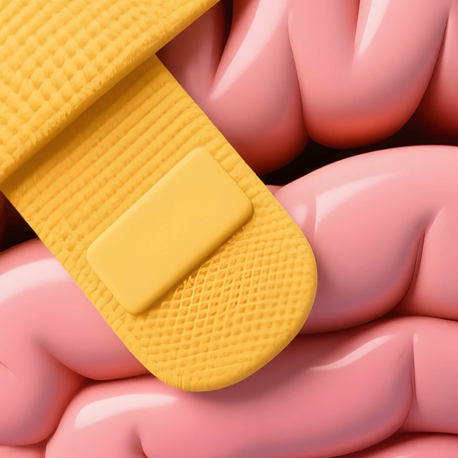 A Human Brain With A Bandage Brain Healing - Full Resolution Quality Preview