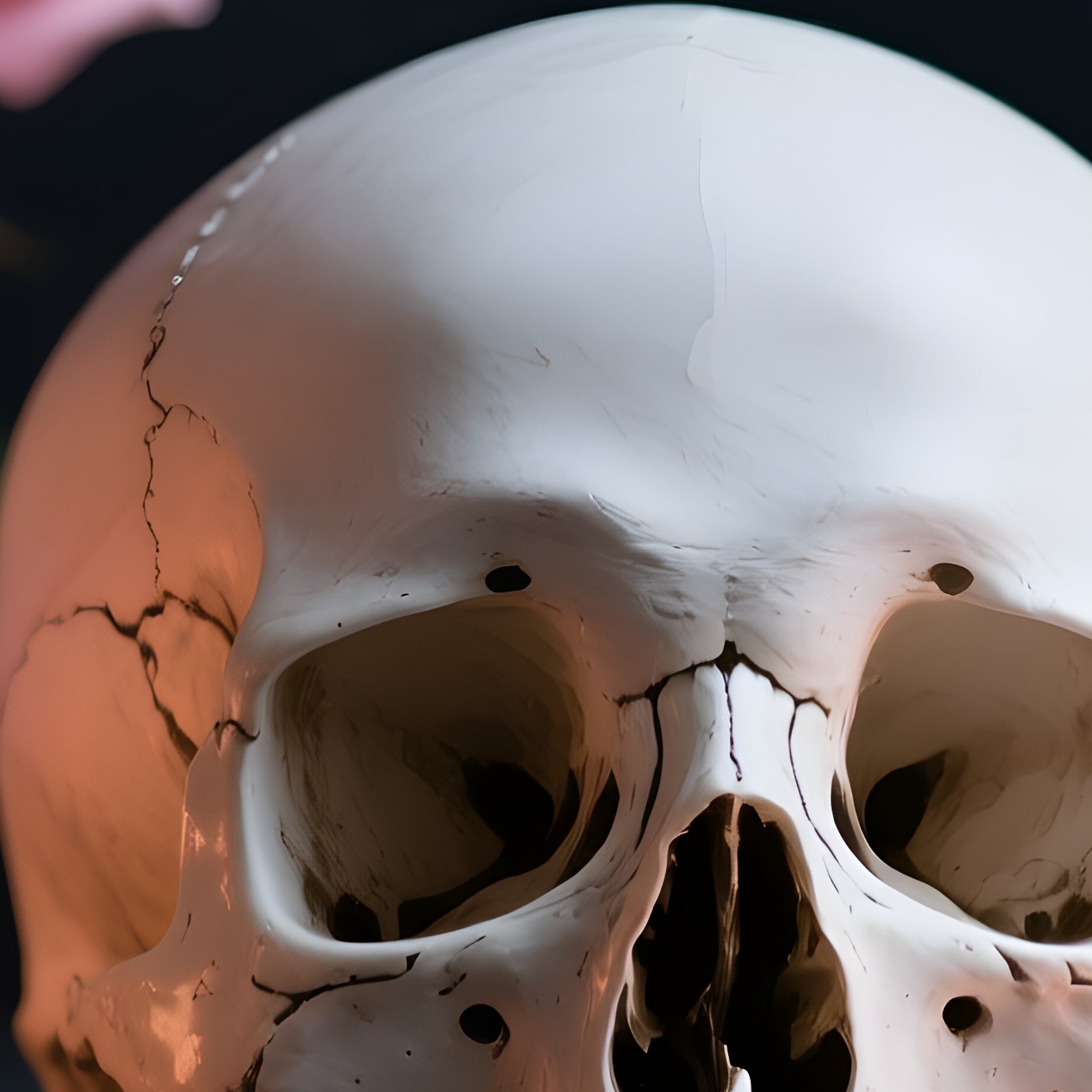 A Human Skull Surrounded By Roses And Candles Skull Roses - Full Resolution Quality Preview