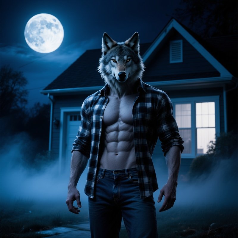 A Humanoid Figure With A Wolfs Head Wolfman Supernatural