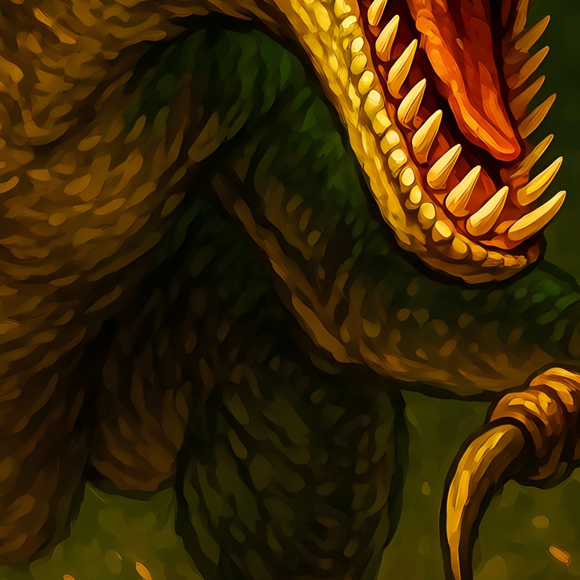 A Illustrated Compsognathus In Action - Full Resolution Quality Preview