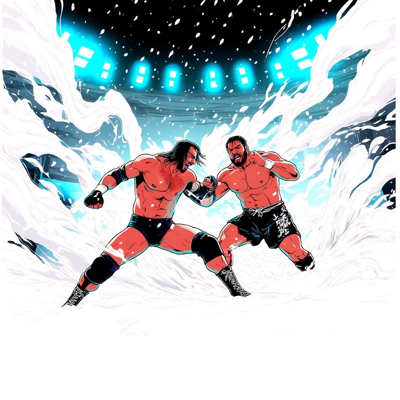 A Illustration Blizzard Jack Inside Snowstorm