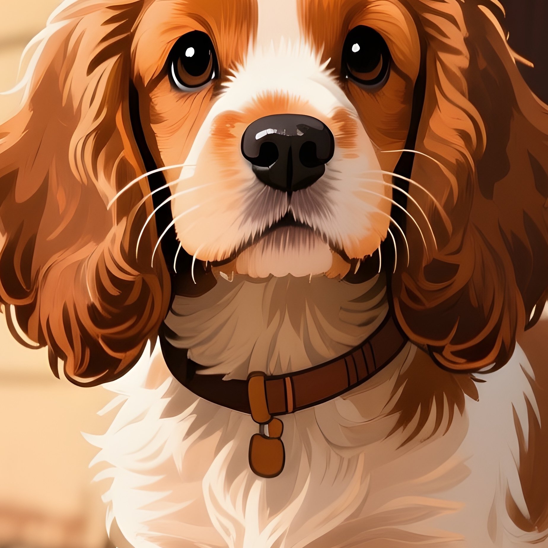 A Illustration Of A Puppy Standing In Front Of An Old House - Full Resolution Quality Preview