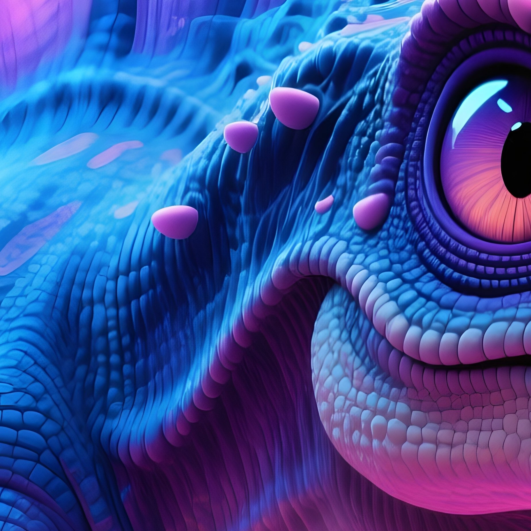 A Illustration Of An Amargasaurus As A Science Fiction Alien - Full Resolution Quality Preview