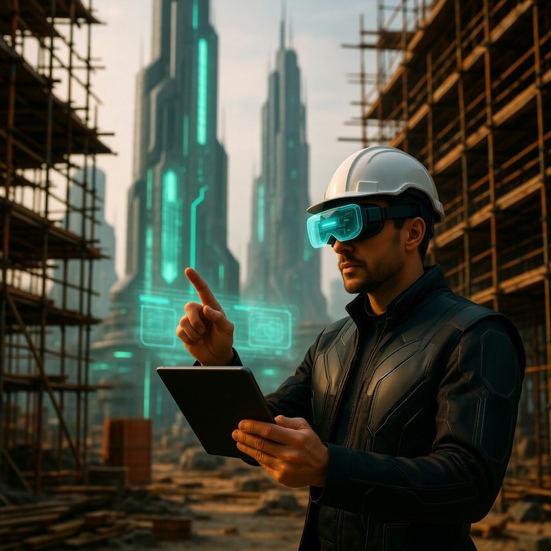 A Imaginary Construction Sitewith A Foreman Giving Instructions