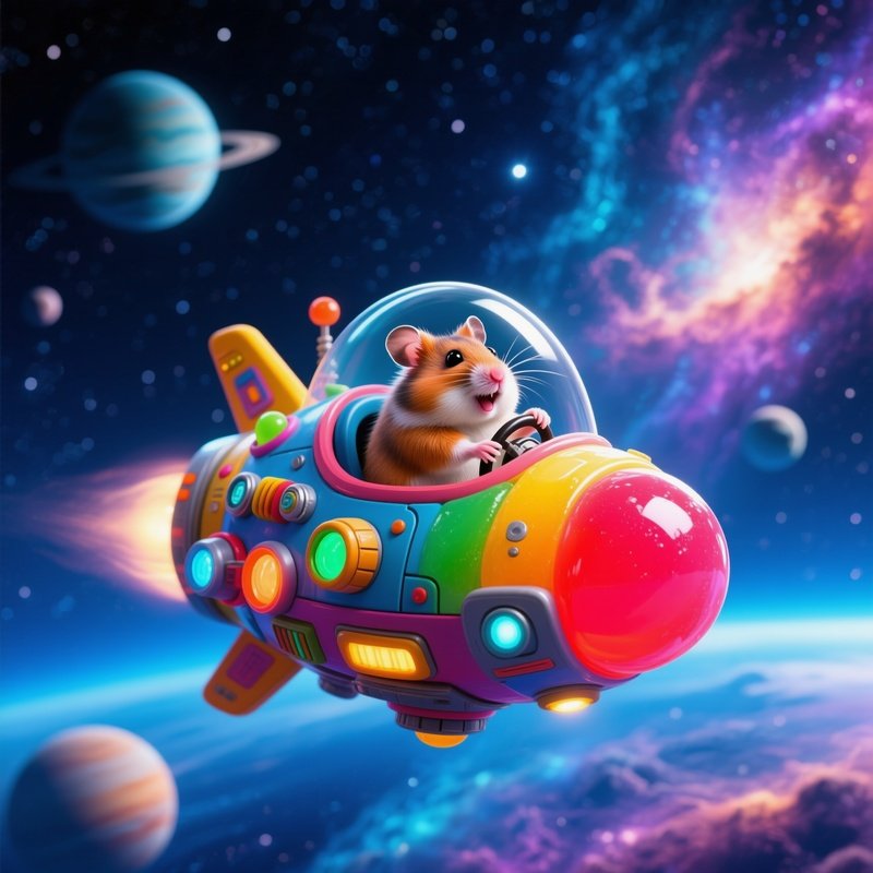 A Jellybean Spaceship Piloted By Hamsters Space Fantasy
