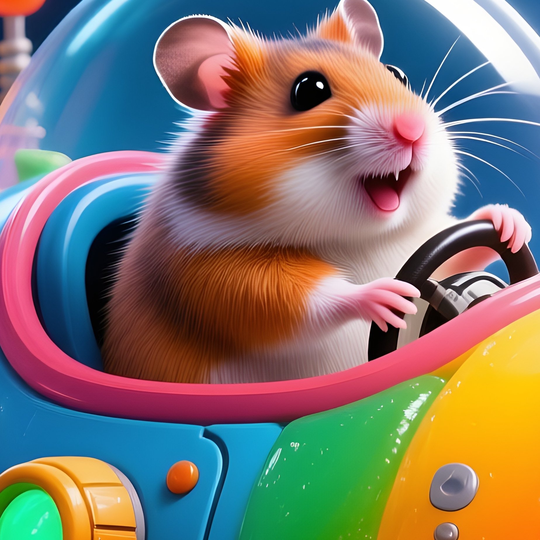 A Jellybean Spaceship Piloted By Hamsters Space Fantasy - Full Resolution Quality Preview