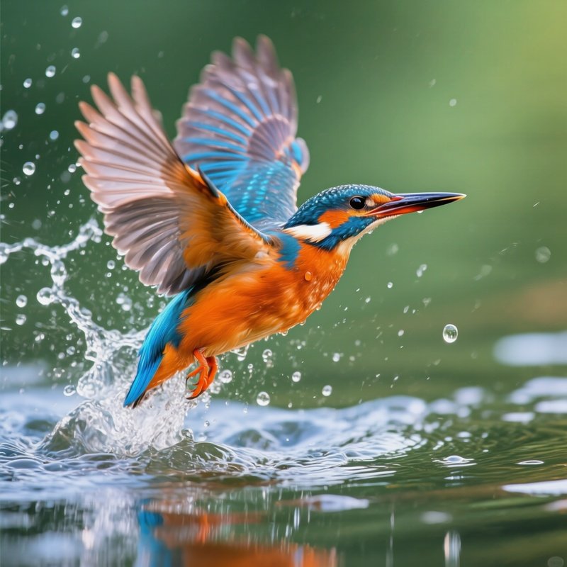 A Kingfisher Bird In Flight Kingfisher Flight