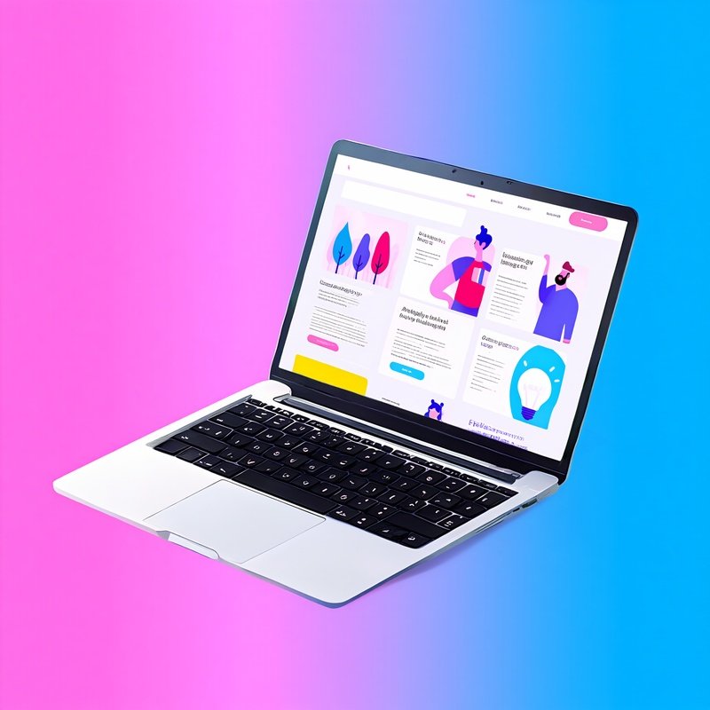 A Laptop Displaying A Blog Webpage Design Laptop Web Design