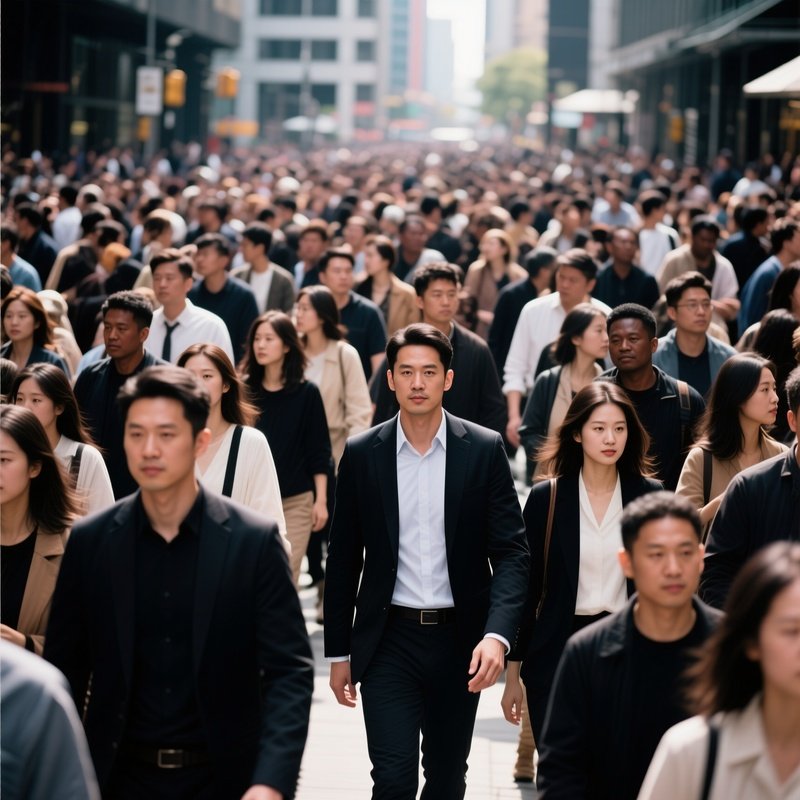 A Large Crowd Of People Crowd People