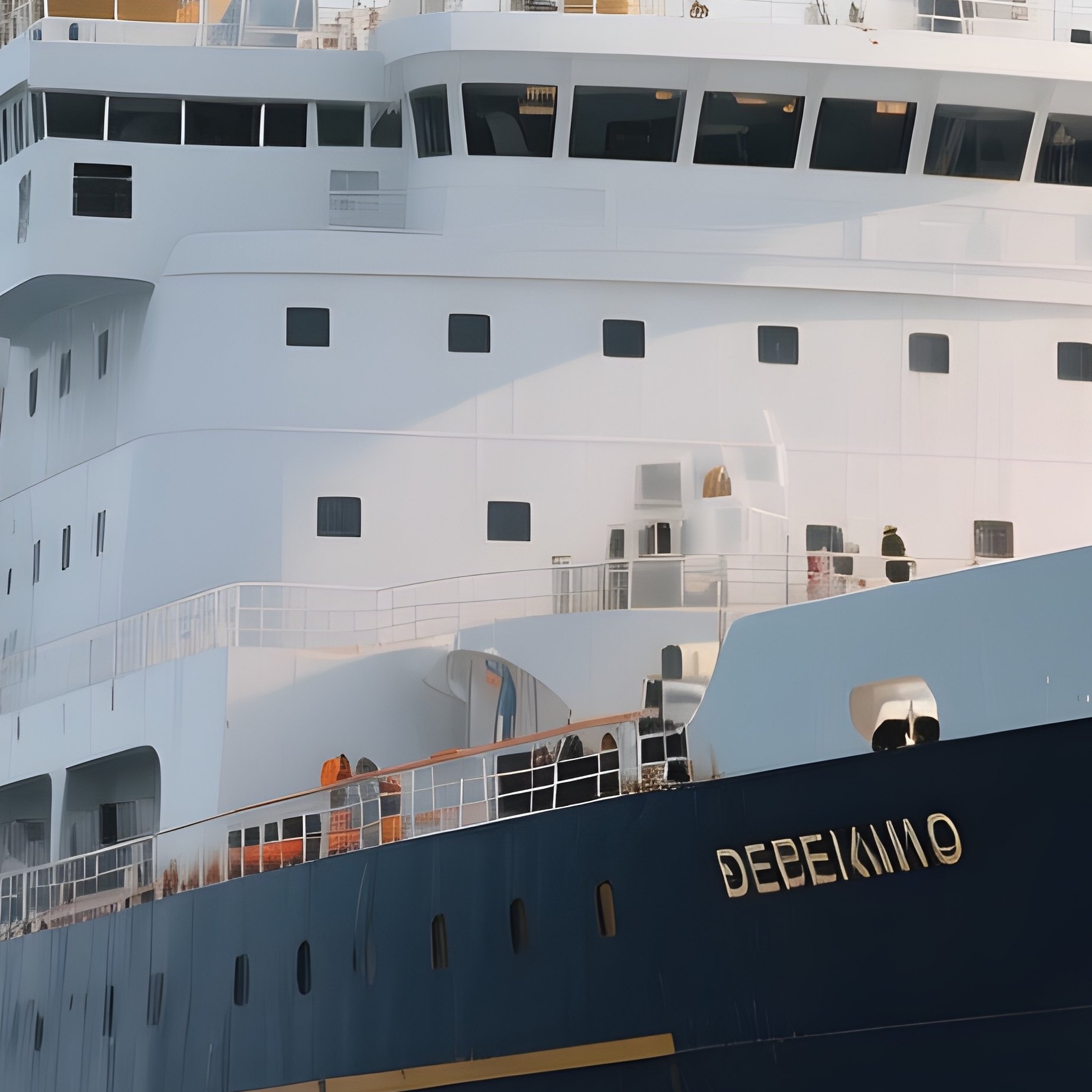 A Large Expedition Ship Navigating Icy Polar Waters - Full Resolution Quality Preview