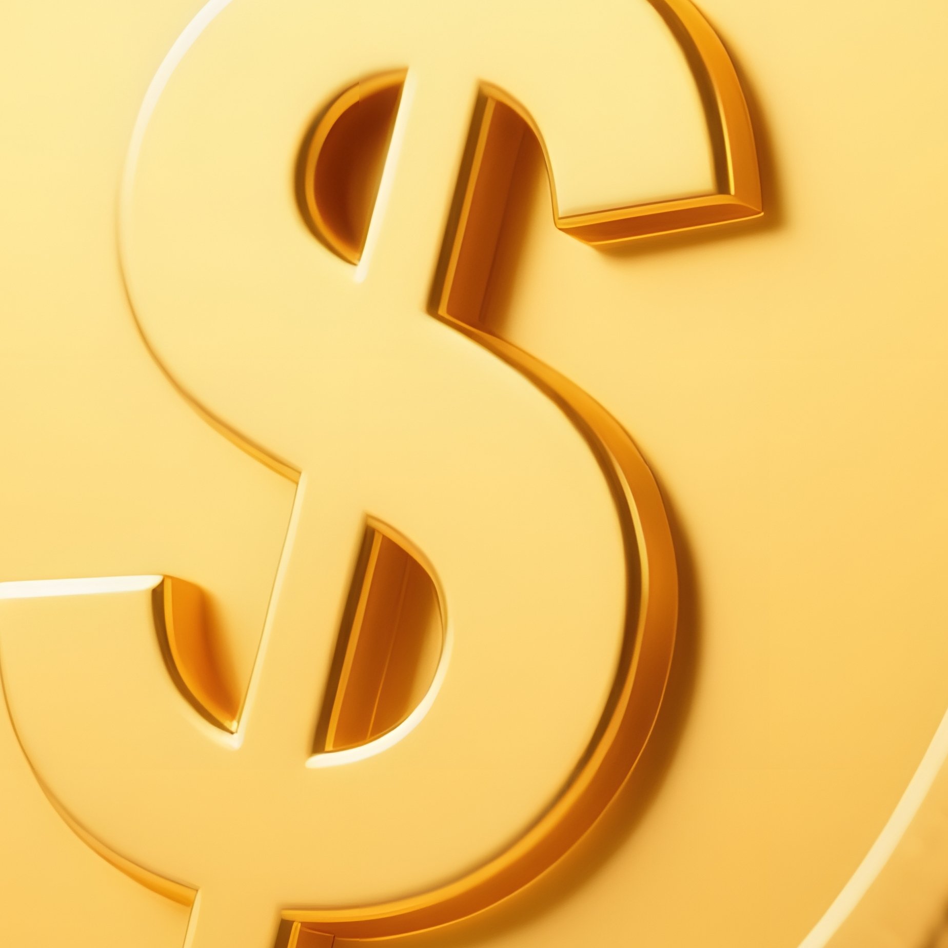 A Large Golden Coin With A Dollar Sign Golden Coin Dollar Sign - Full Resolution Quality Preview