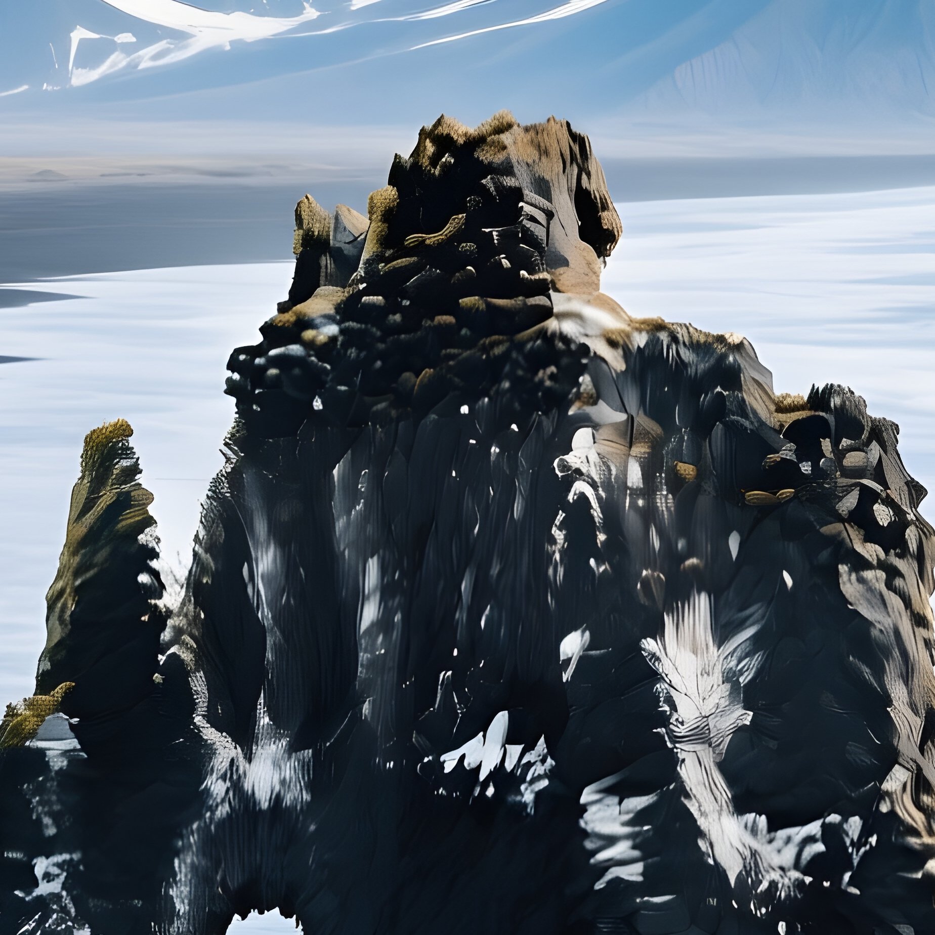 A Large Rock Formation In The Sea Nature Landscape - Full Resolution Quality Preview