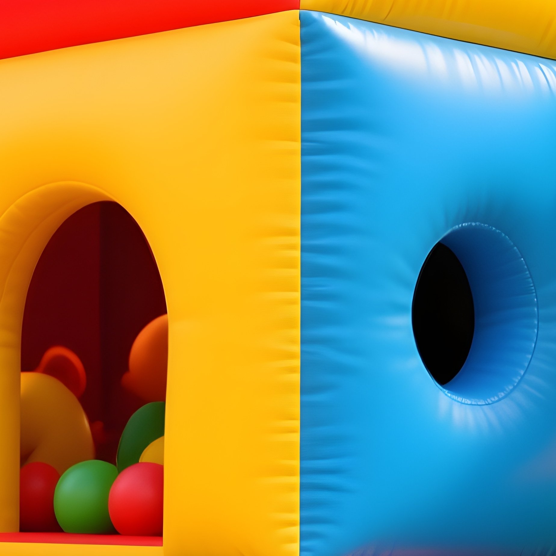 A Large Soft Play Cube Structure With Holes Slides And Stairs - Full Resolution Quality Preview