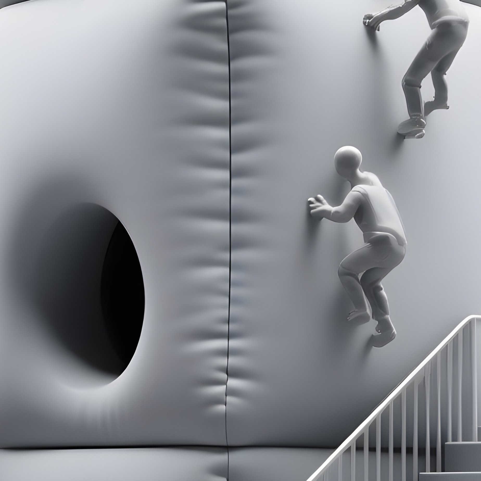 A Large Soft Play Cube Structure With Holes Slides And Stairs - Full Resolution Quality Preview