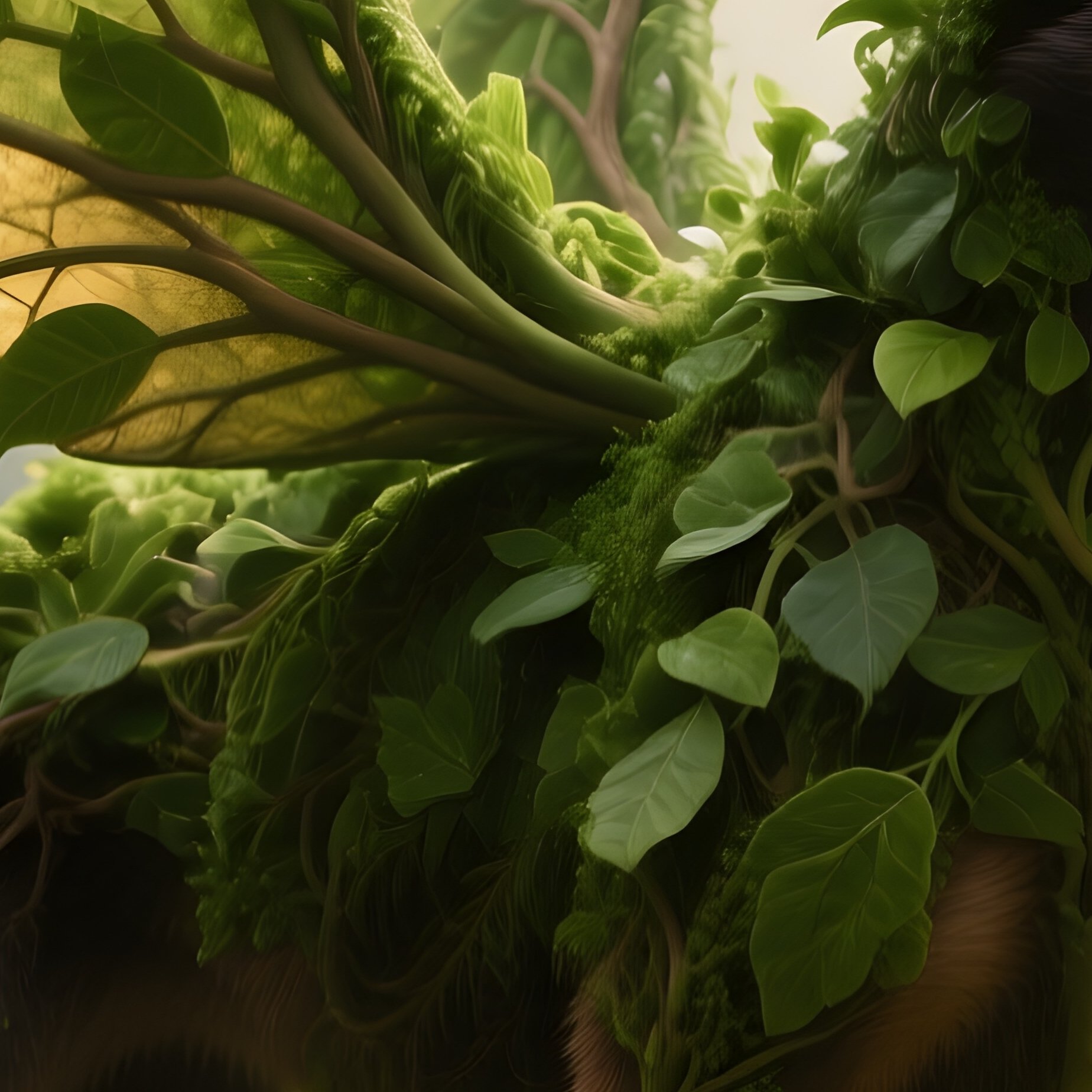 A Leafy Elf Dog With Plant Wings Sprouting - Full Resolution Quality Preview