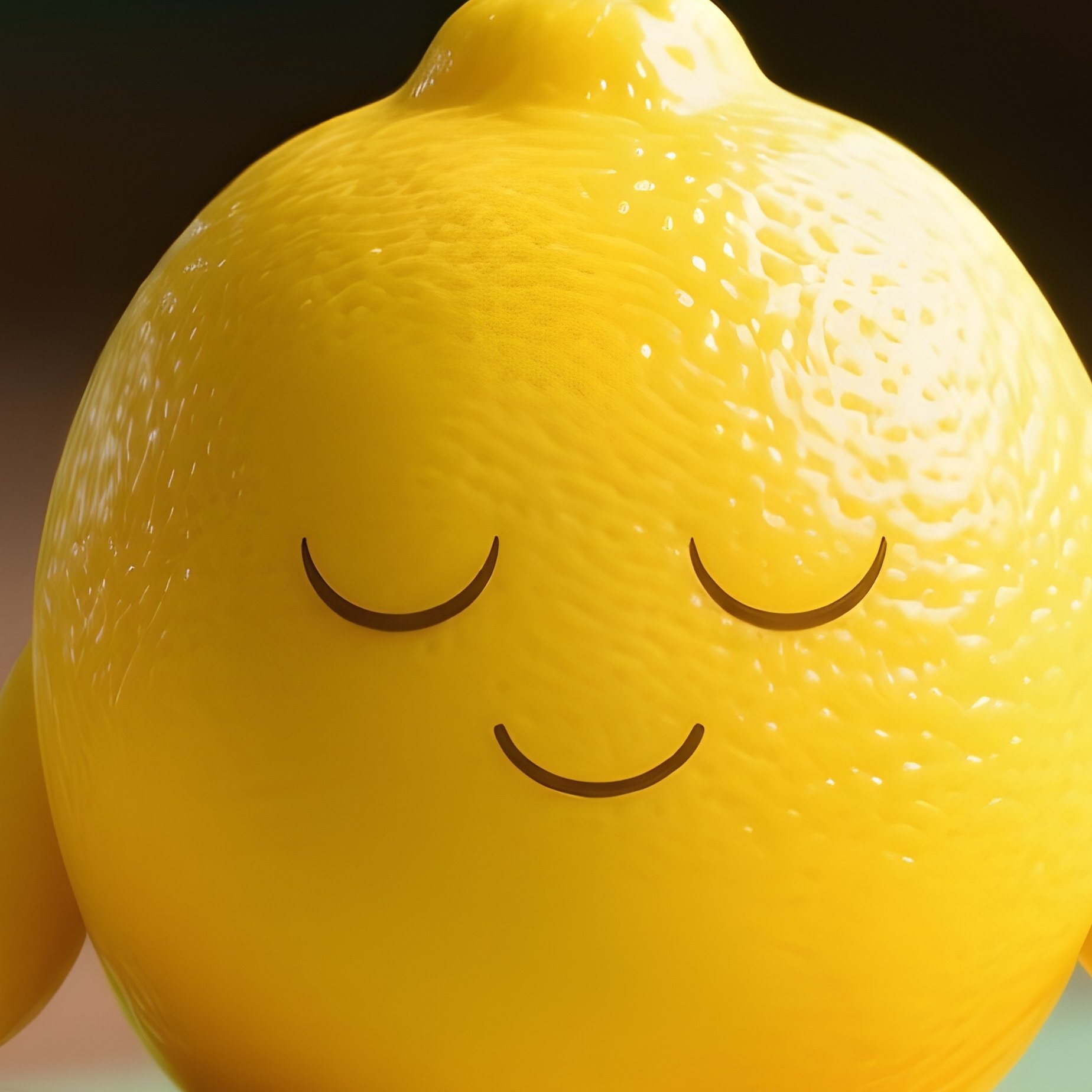 A Lemon Meditating On A Yoga Mat - Full Resolution Quality Preview