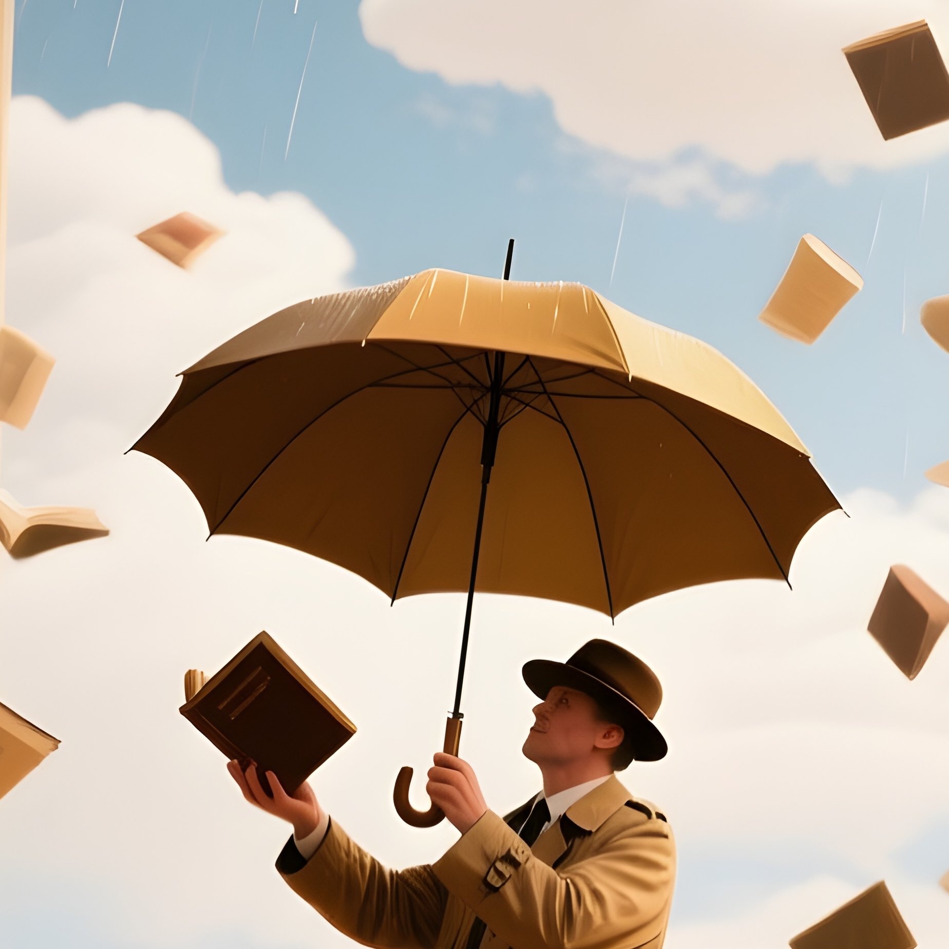 A Library Where Books Fall From The Ceiling Like Rain - Full Resolution Quality Preview