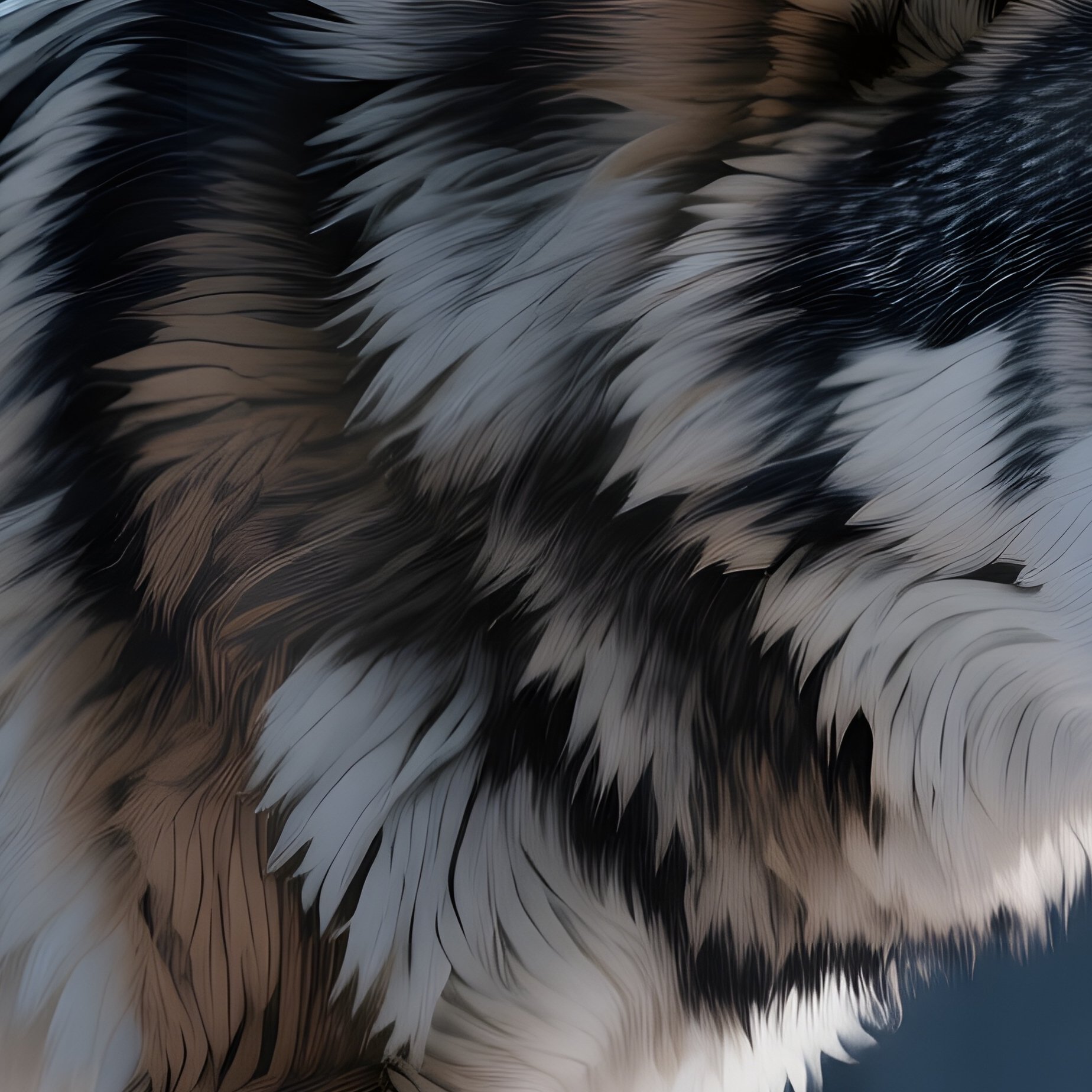 A Life‑Size Wooden Wolf Prowling Through A Snowy Pine Forest At Twilight, Breath Visible, Moonlight - Full Resolution Quality Preview