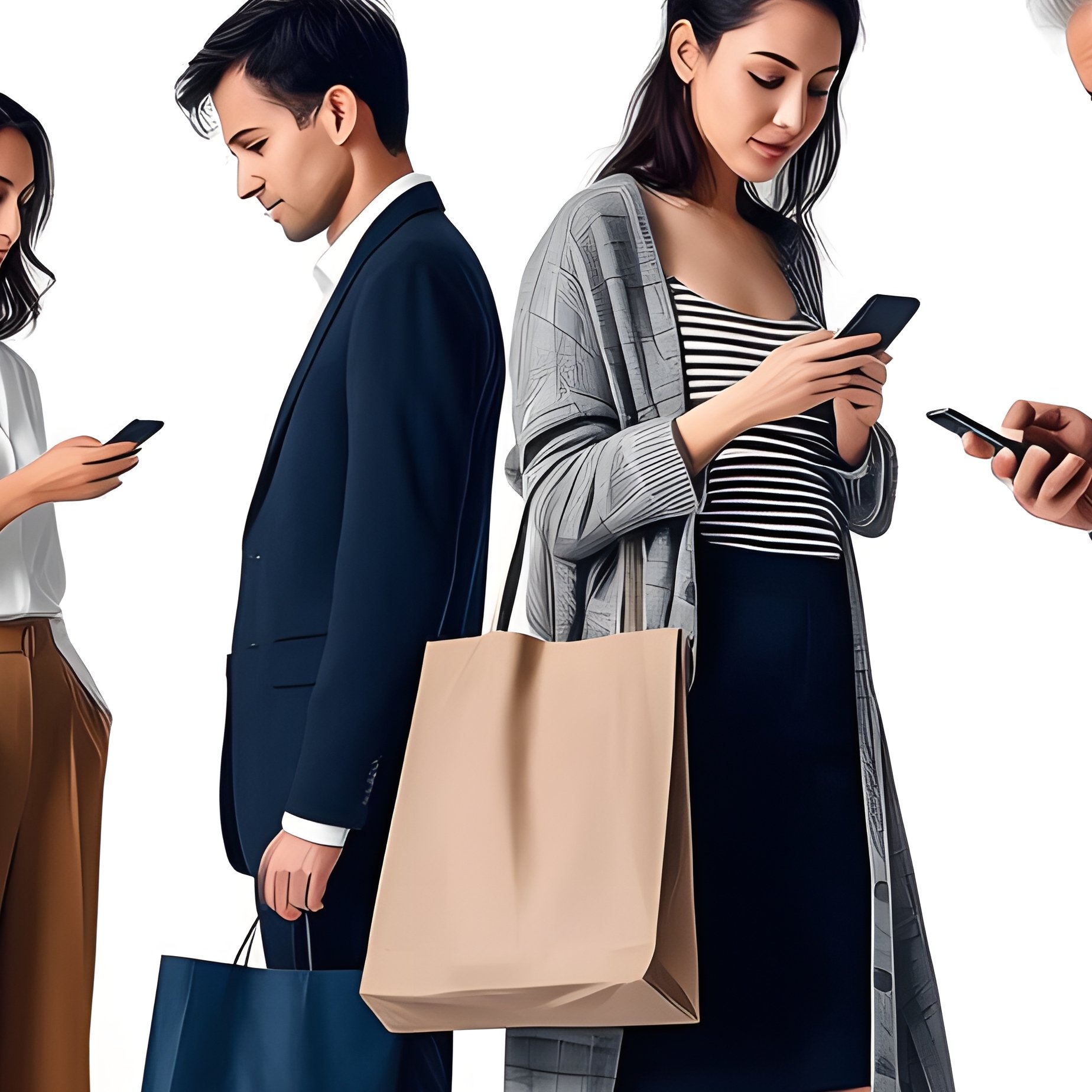 A Lineup Of Diverse Individuals In Various Poses And Attire - Full Resolution Quality Preview