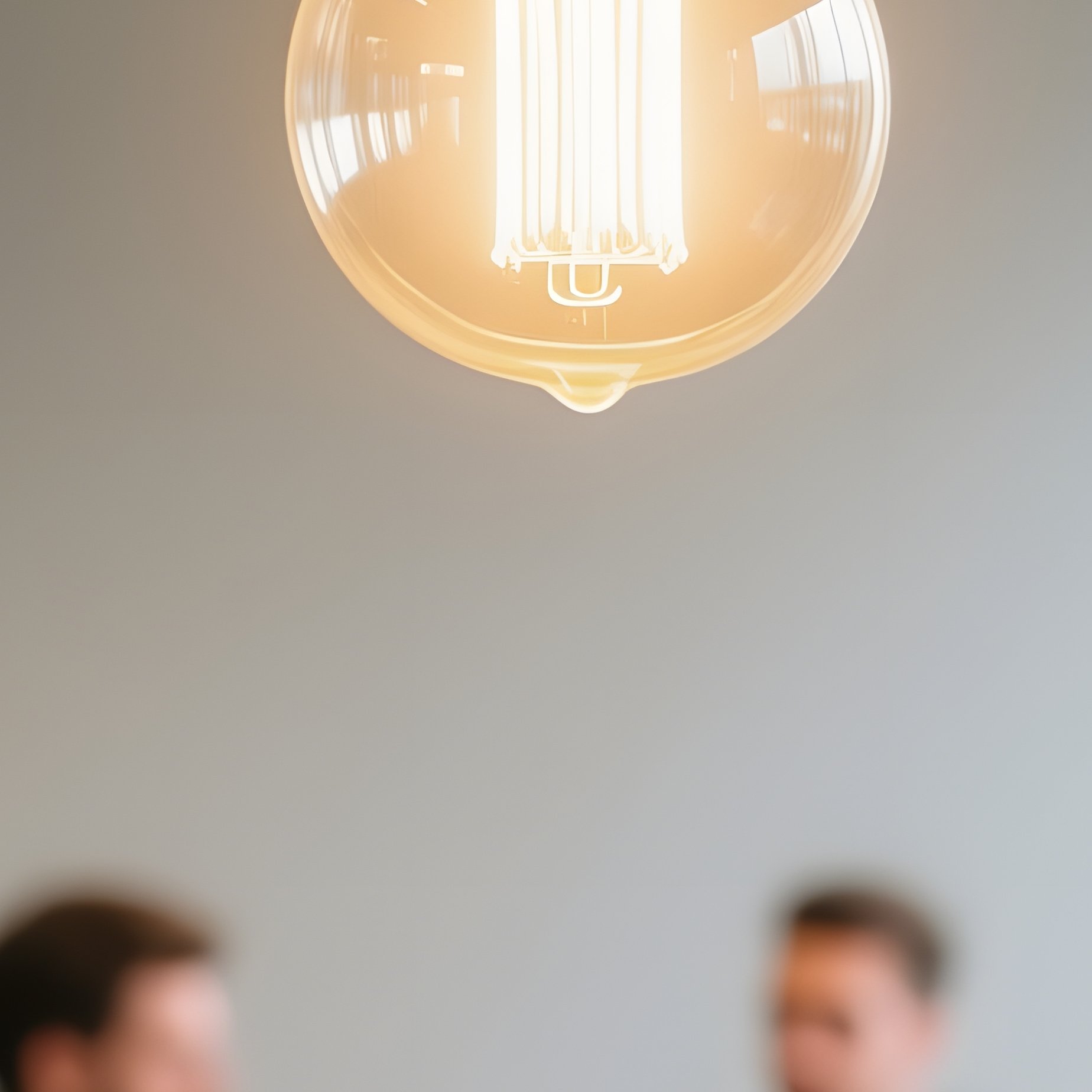 A Lit Light Bulb Hanging In The Foreground Creativity - Full Resolution Quality Preview