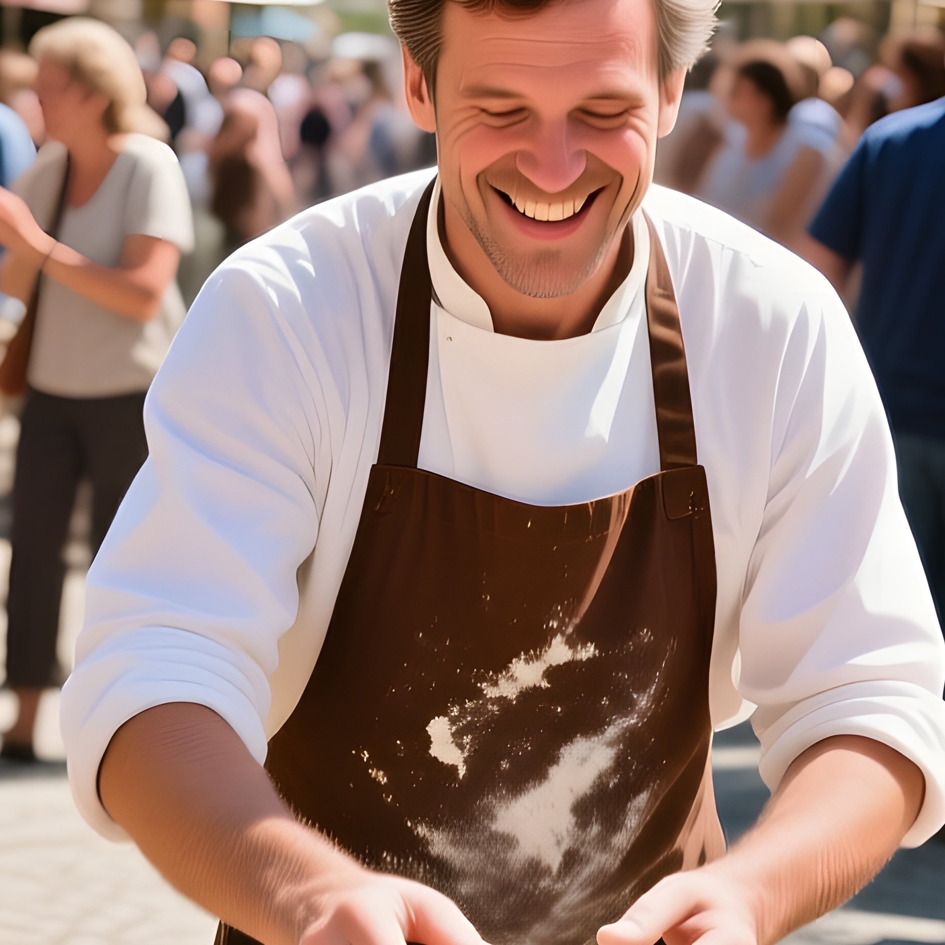 A Lively Farmers Market In Rural France At Midday - Full Resolution Quality Preview