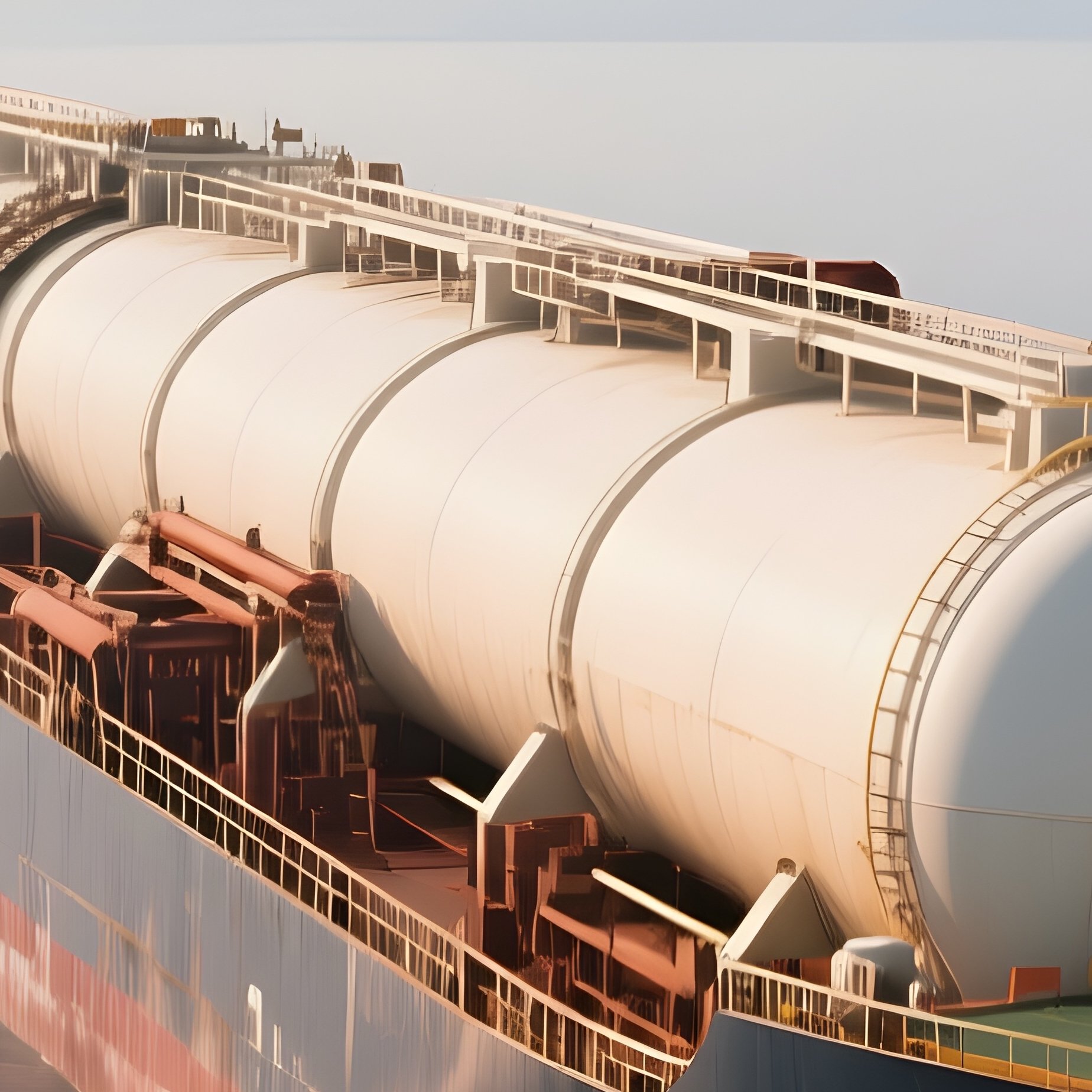 A Long Tanker Ship Surrounded By Open Horizon On All Sides - Full Resolution Quality Preview