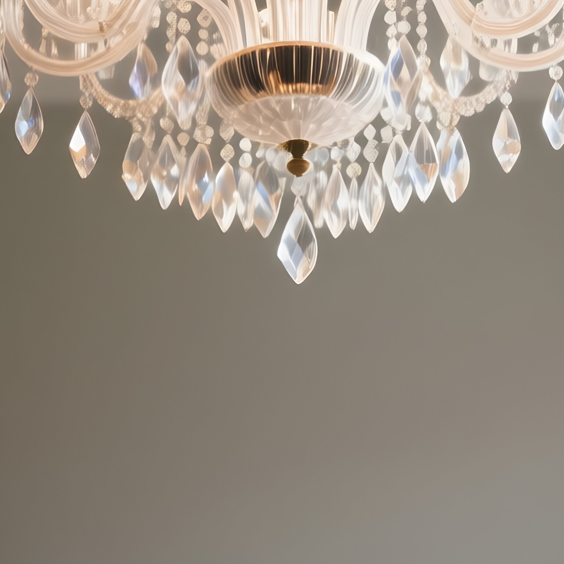A Low Angle View Of A Dining Room Focused On A Grand Crystal Chandelier Hanging Above A Polished Wooden Table, Refracting Light Across The Room. - Full Resolution Quality Preview