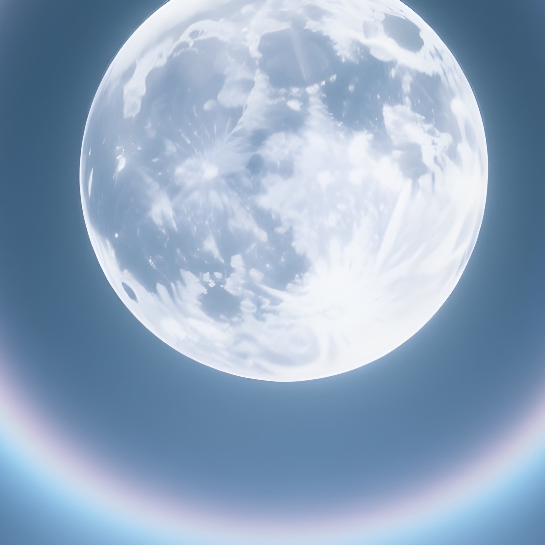 A Lunar Halo Shimmering Around The Moon On An Icy Night. - Full Resolution Quality Preview