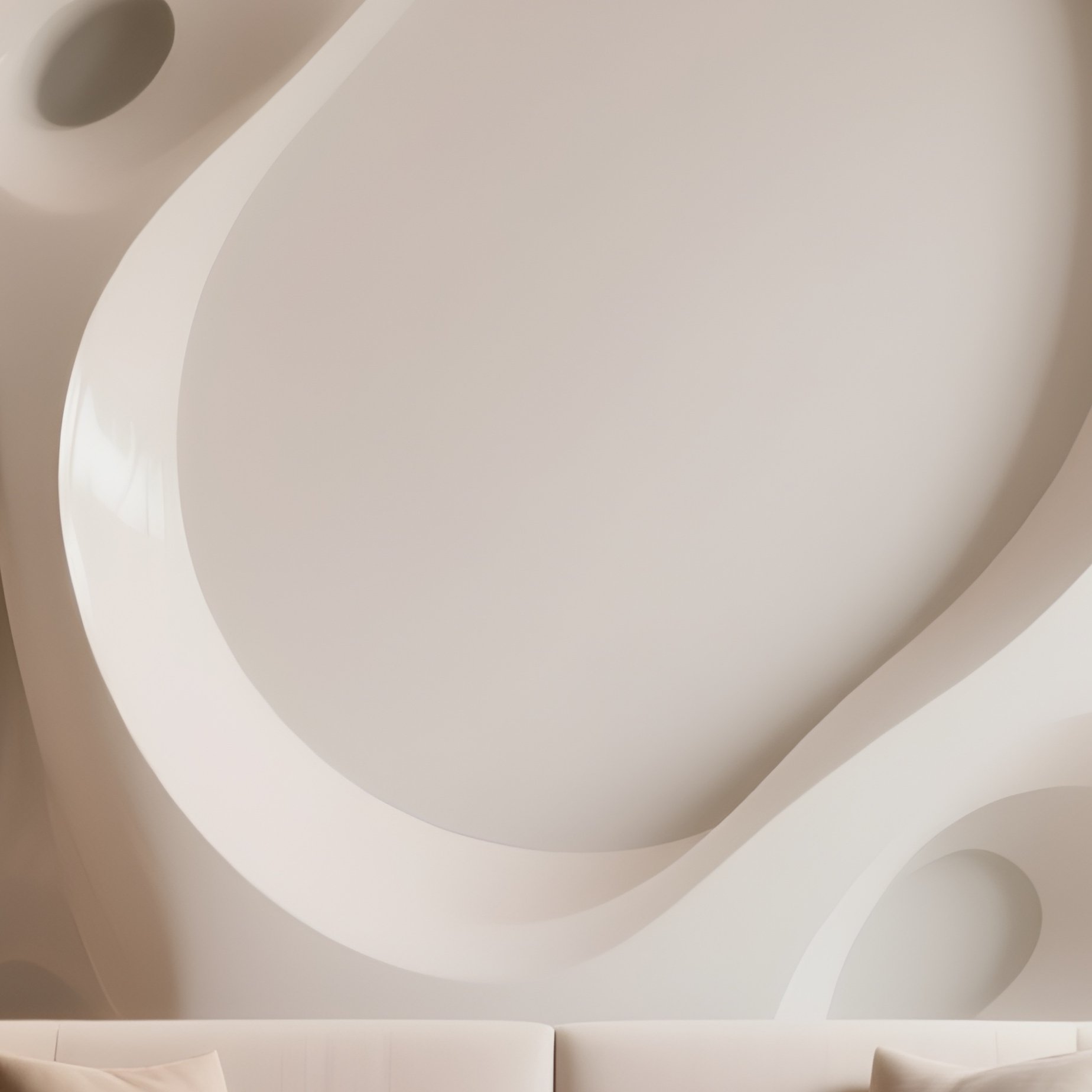 A Luxury Sitting Room With Sculptural Furniture And Soft Ambiance - Full Resolution Quality Preview