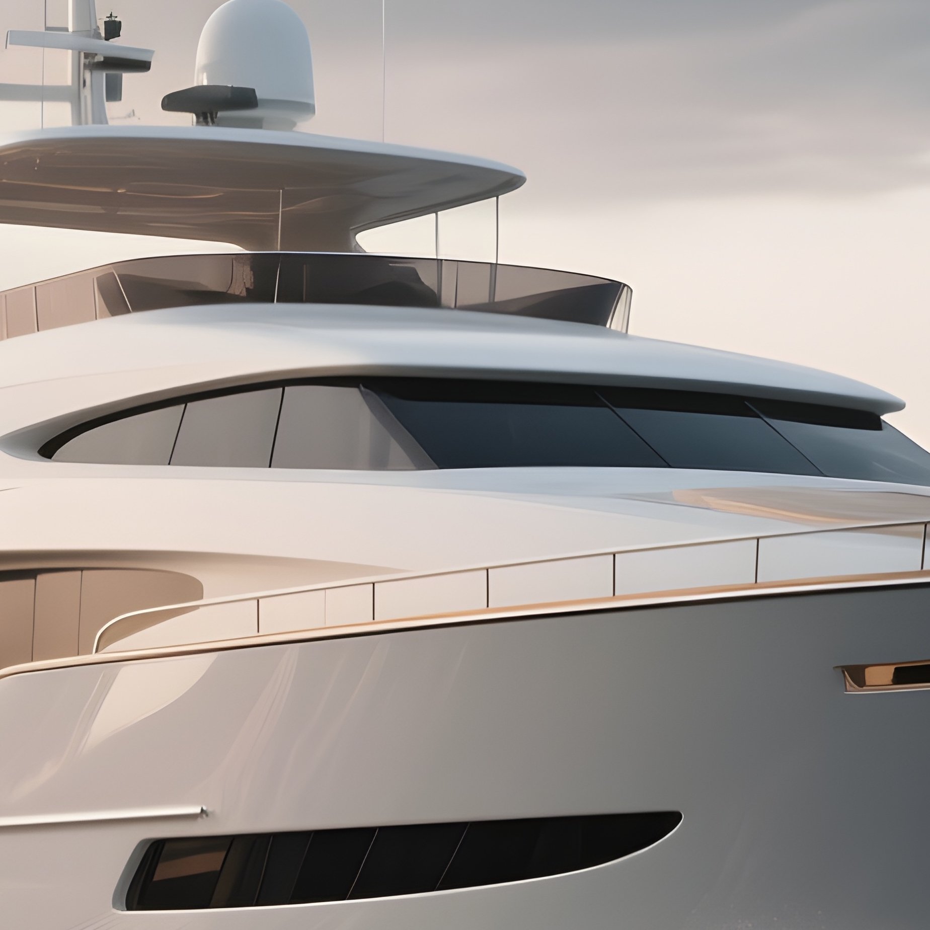 A Luxury Yacht Drifting Below A Dramatic Sky With Soft Waves - Full Resolution Quality Preview