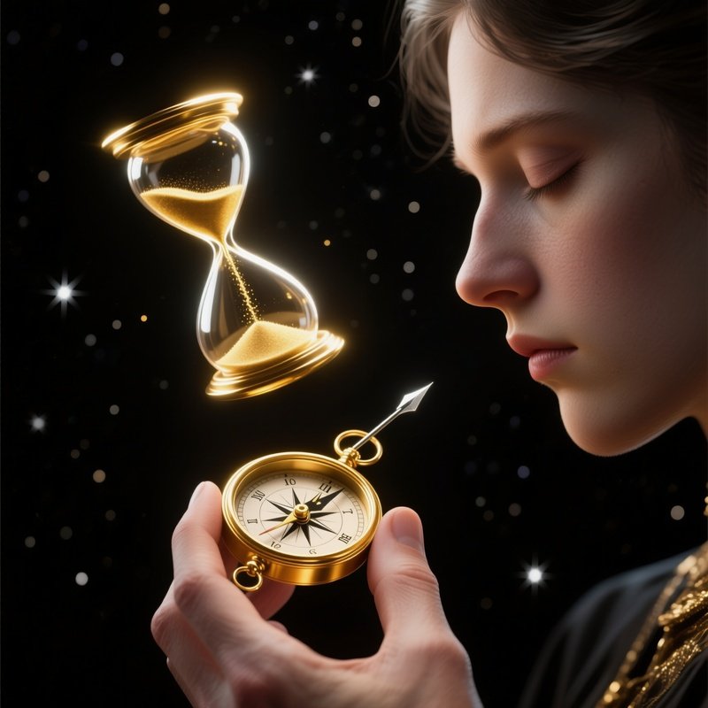 A Magical Golden Compass Pointing Toward Desire 2