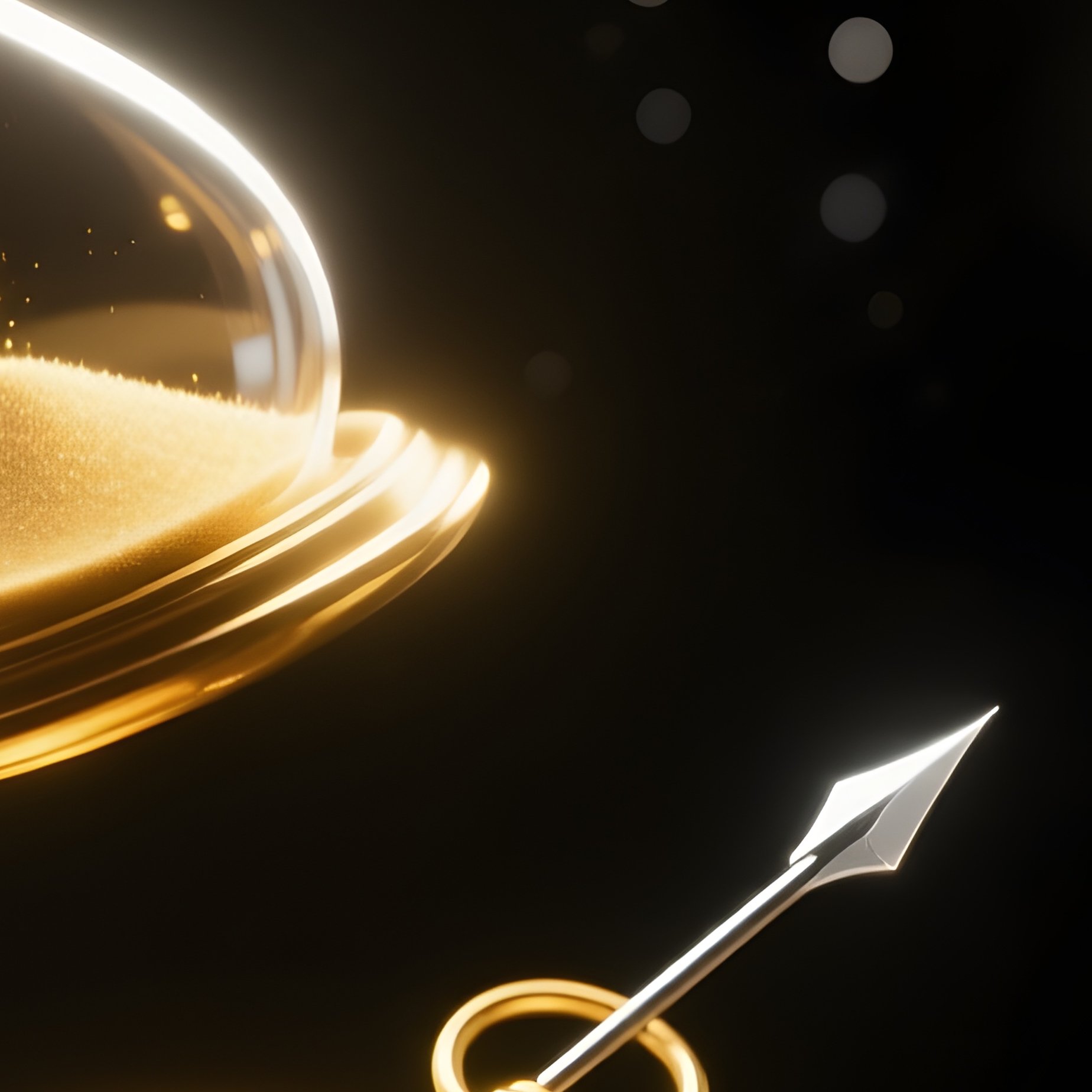 A Magical Golden Compass Pointing Toward Desire 2 - Full Resolution Quality Preview