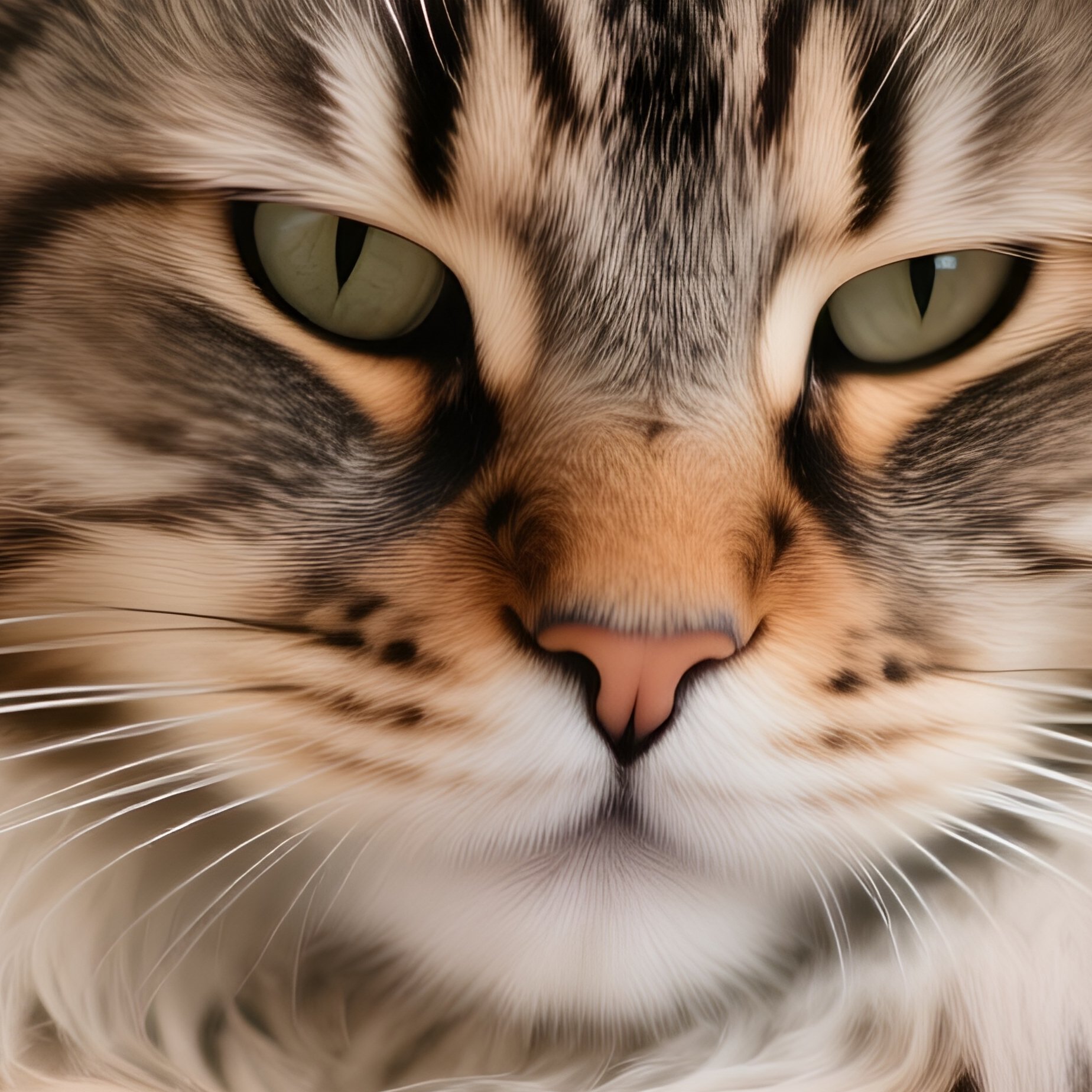 A Maine Coon Cat Wearing A Hoodie Or Blanket - Full Resolution Quality Preview