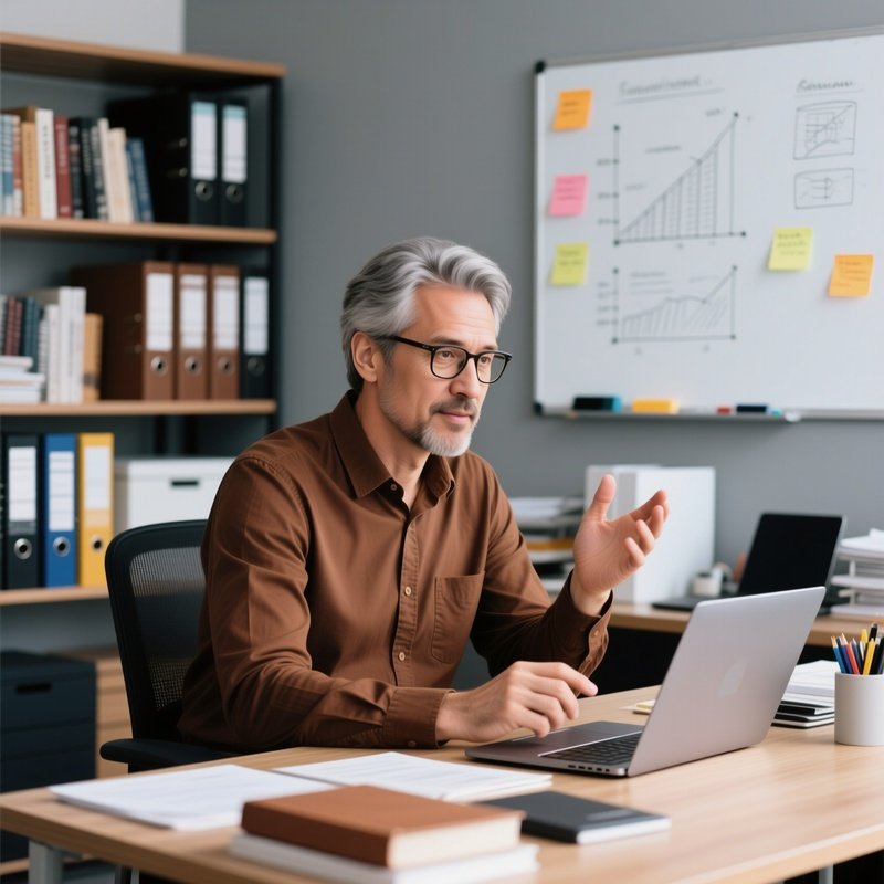 A Man In A Professional Setting Office Professional