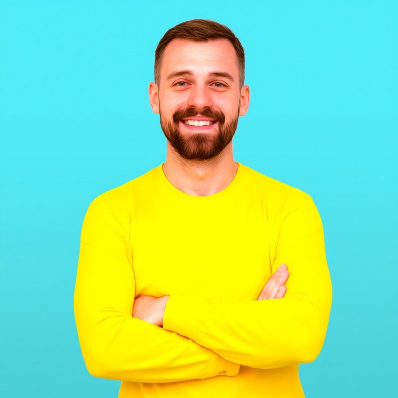 A Man In A Yellow Shirt Man Yellow Shirt