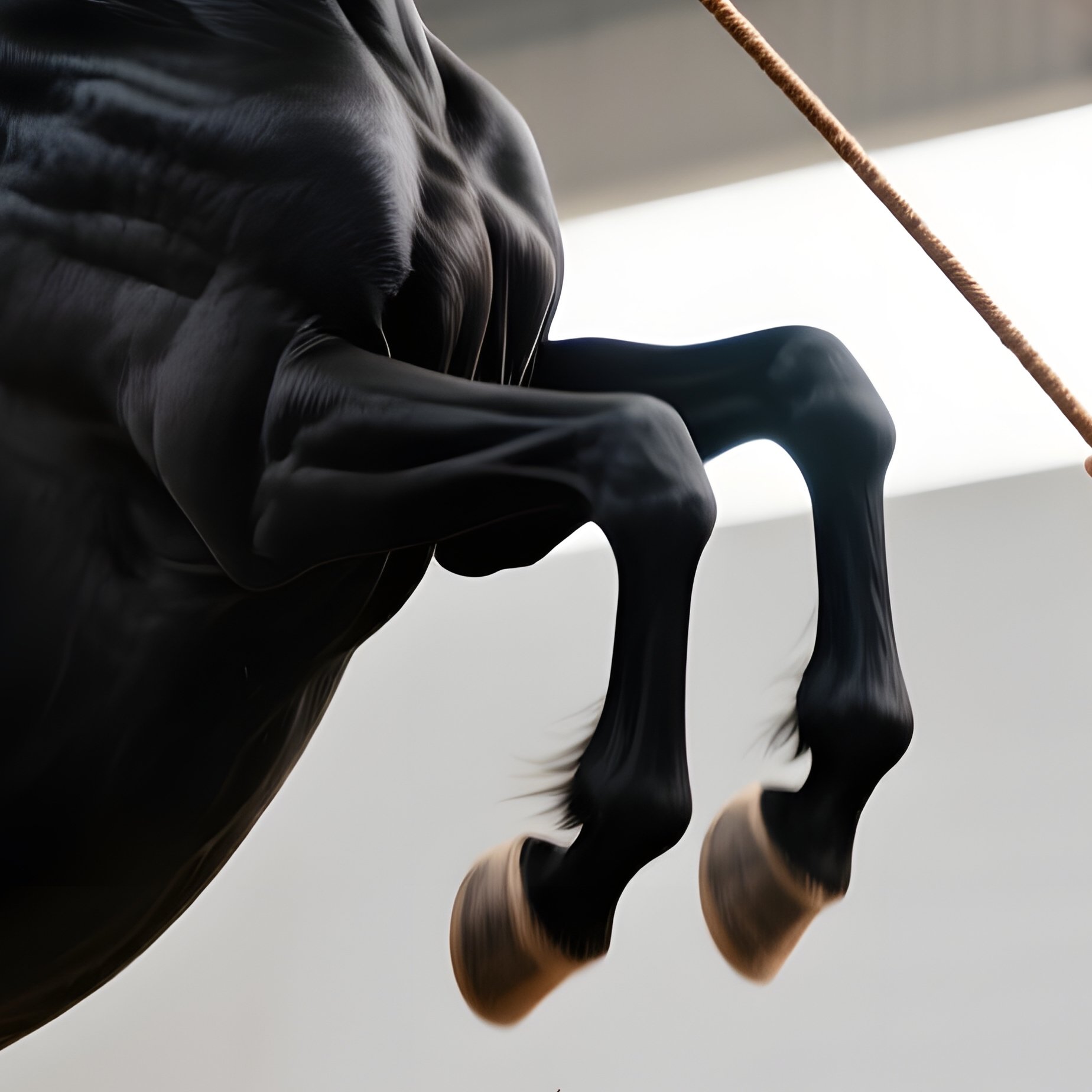 A Man Interacting With A Rearing Horse Horse Man - Full Resolution Quality Preview