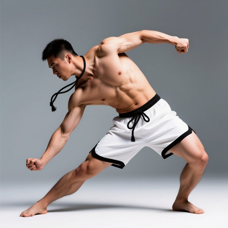A Man Performing A Martial Arts Move Martial Arts Strength
