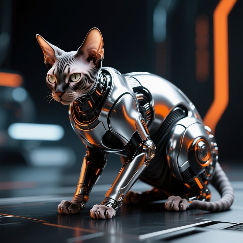 A Manx Cat Hunting Mode Science Fiction