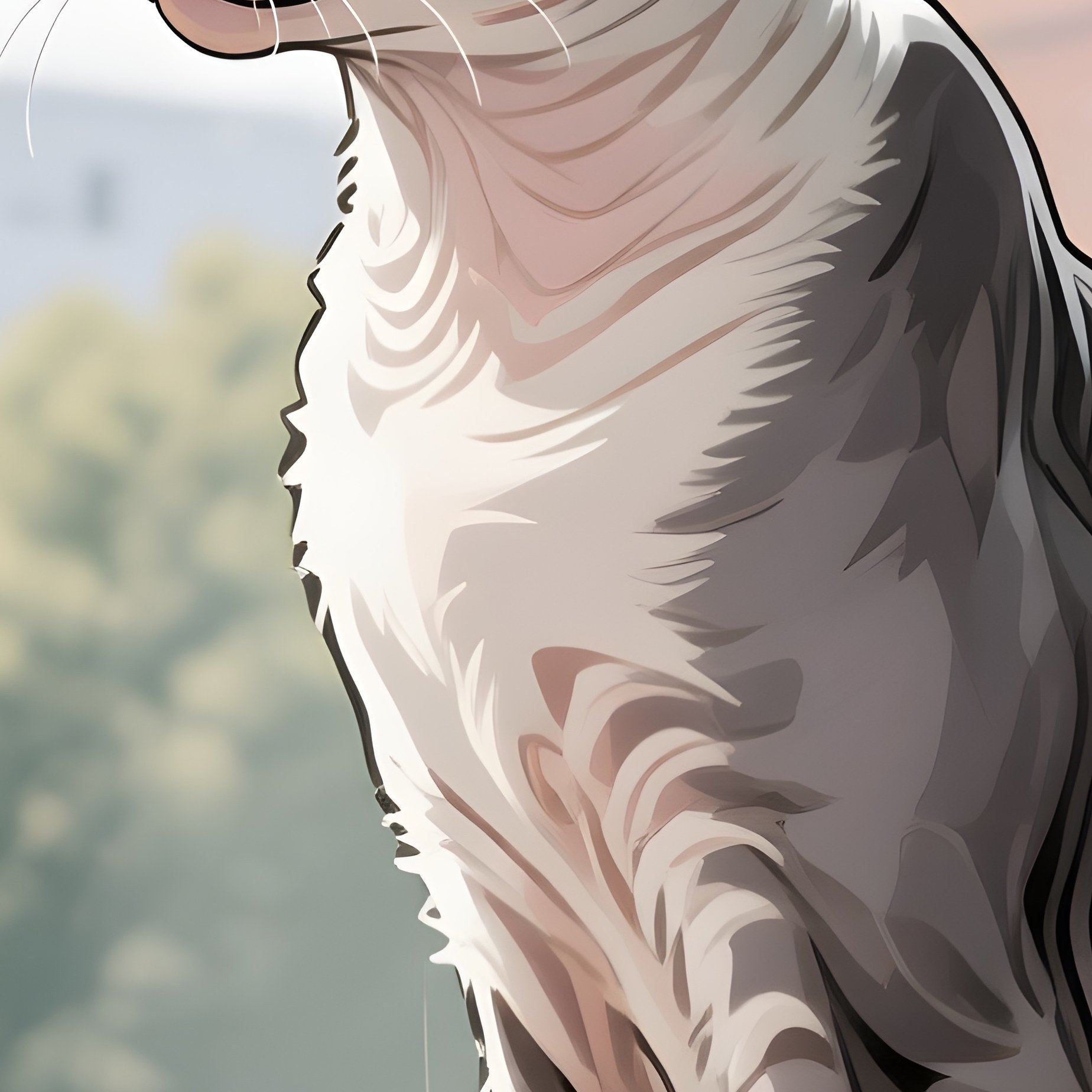 A Manx Cat Perched On A Windowsill Looking Outside 3 - Full Resolution Quality Preview