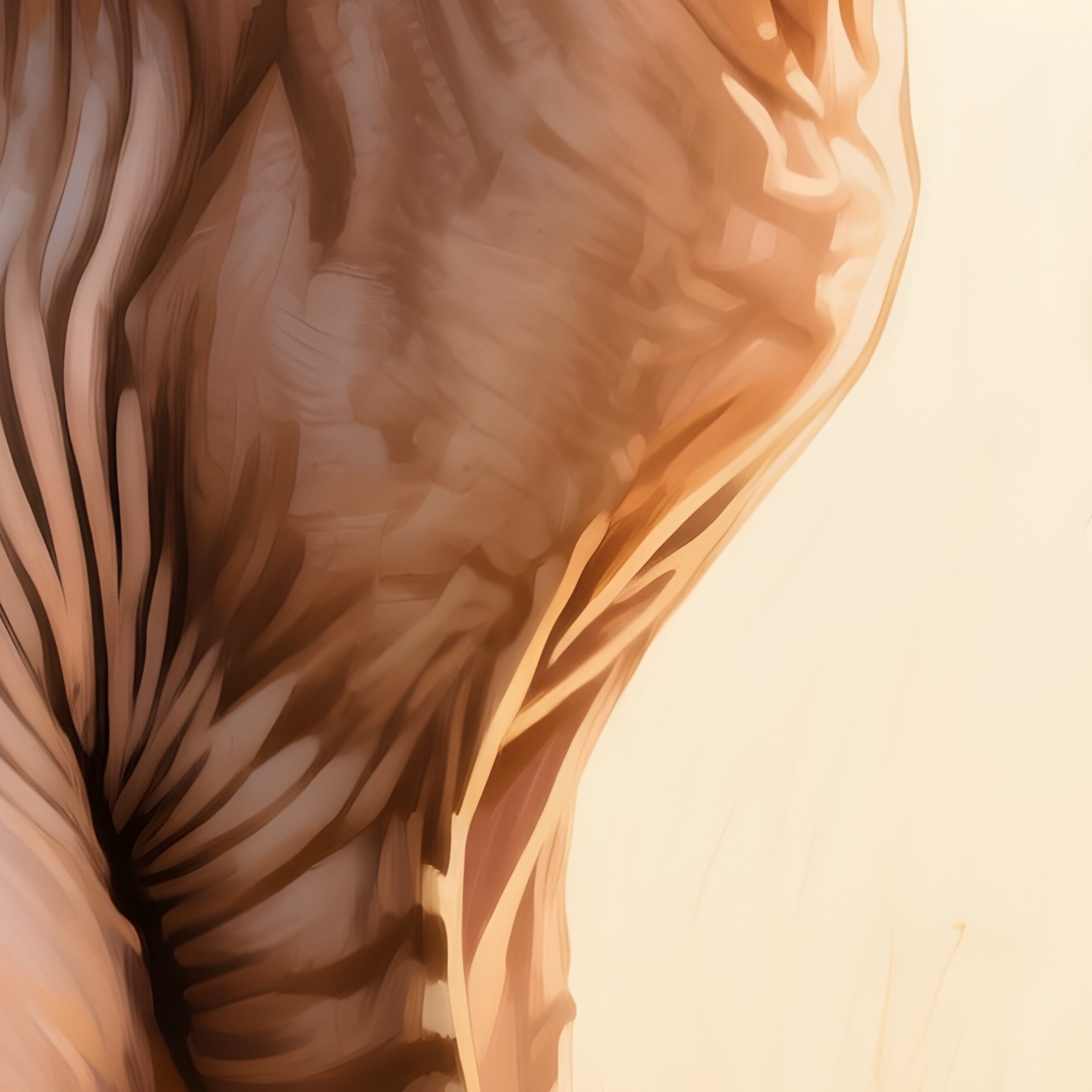 A Manx Cat Playing With Another Animal In A Painting - Full Resolution Quality Preview