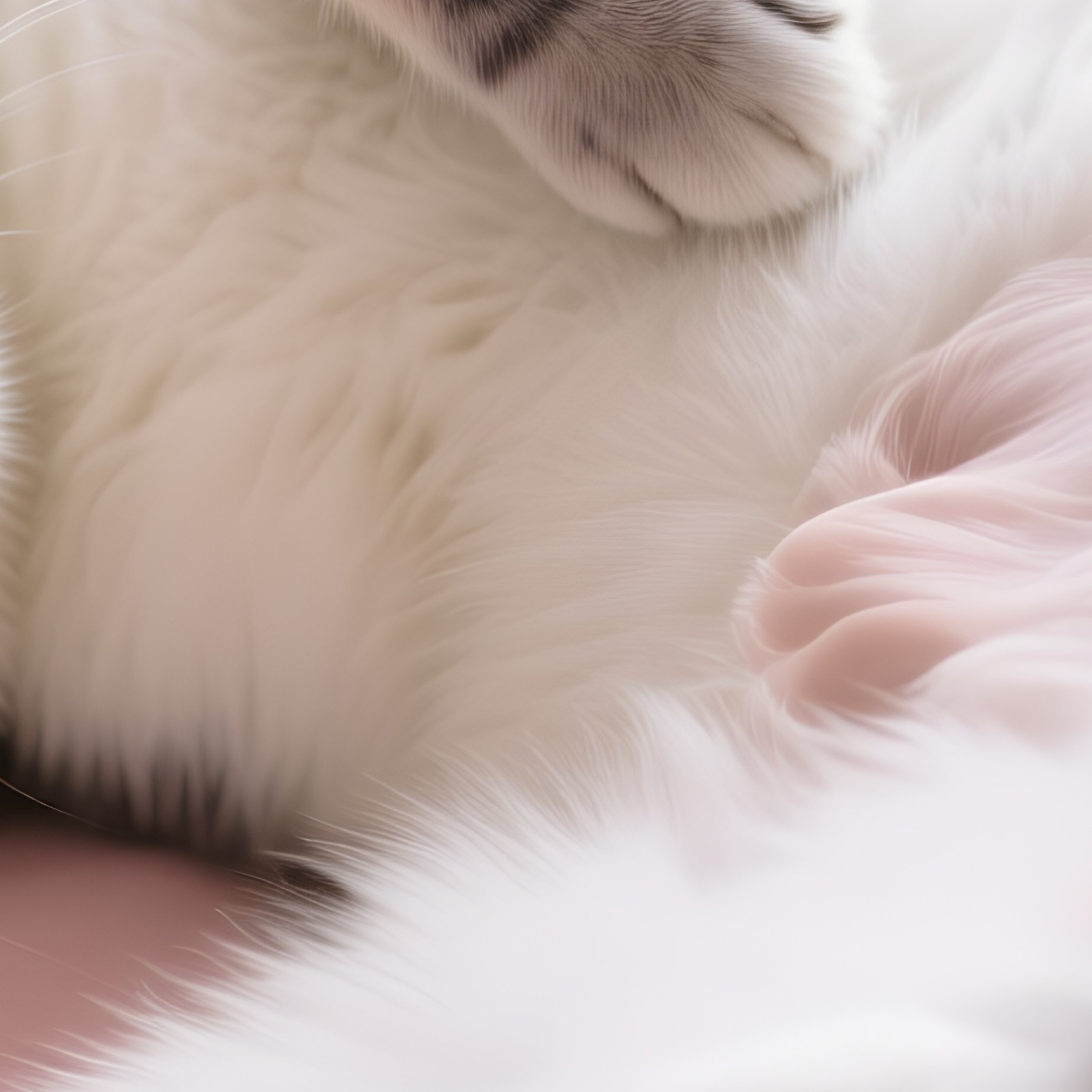 A Manx Cat Sleeping On Back Exposing Belly - Full Resolution Quality Preview