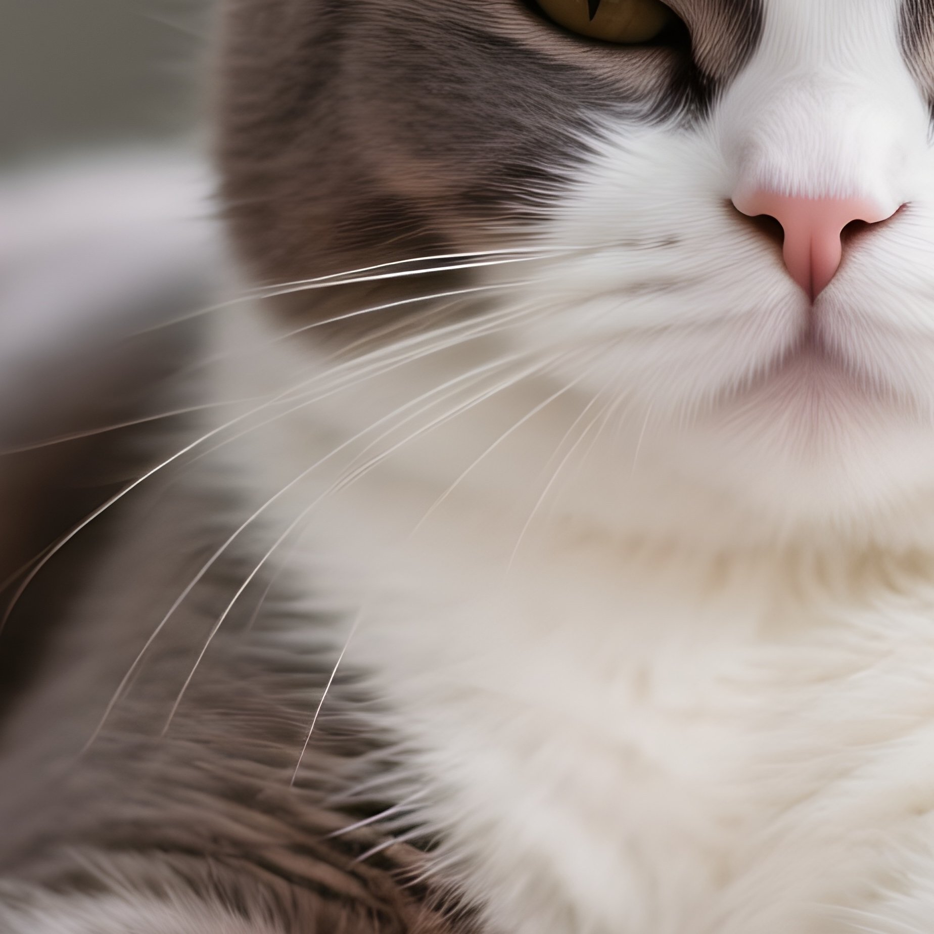 A Manx Chin Cat Resting On A Paw - Full Resolution Quality Preview