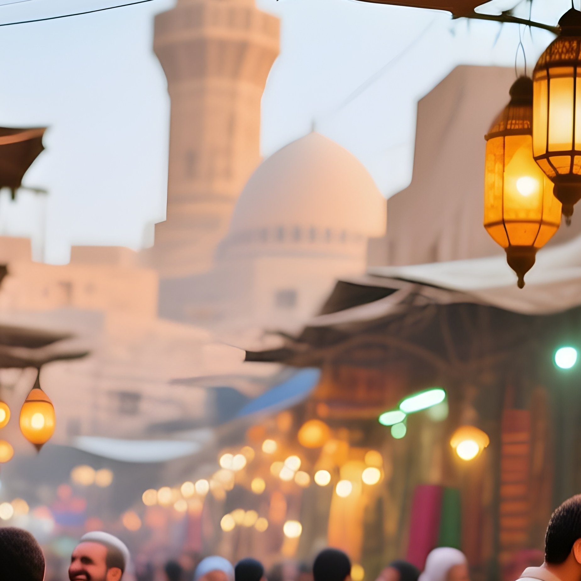 A Marketplace In Cairo Filled With Spices Fabrics And Traditional Lamps - Full Resolution Quality Preview